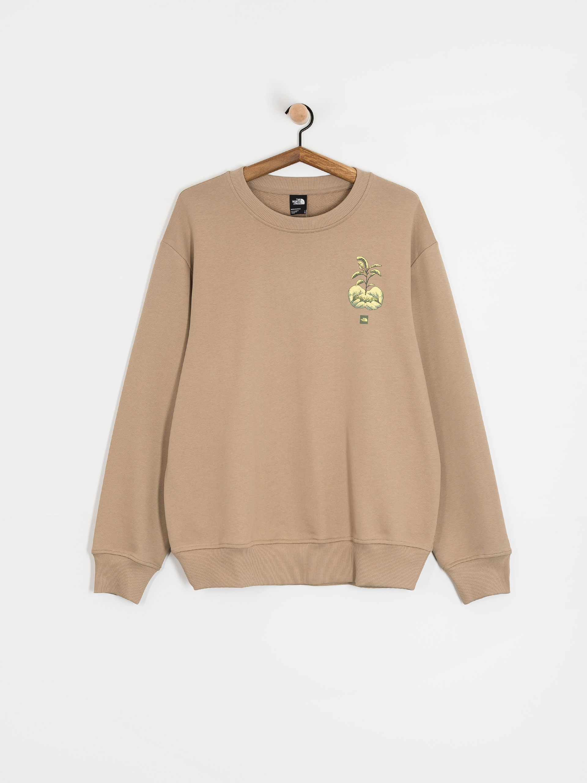 Mikina The North Face Connect Relaxed Graphic Crew (mushroom grey)