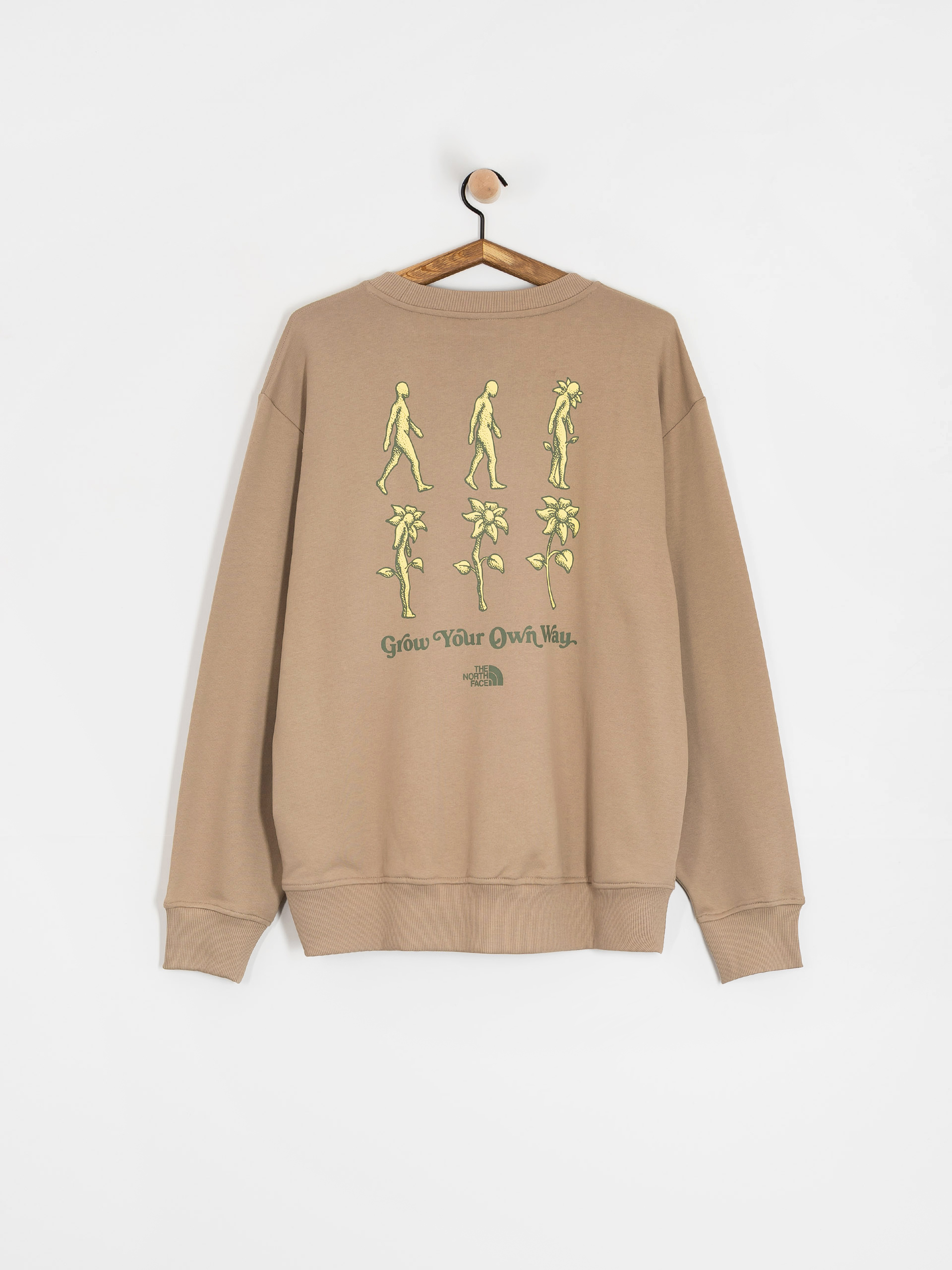 Mikina The North Face Connect Relaxed Graphic Crew (mushroom grey)