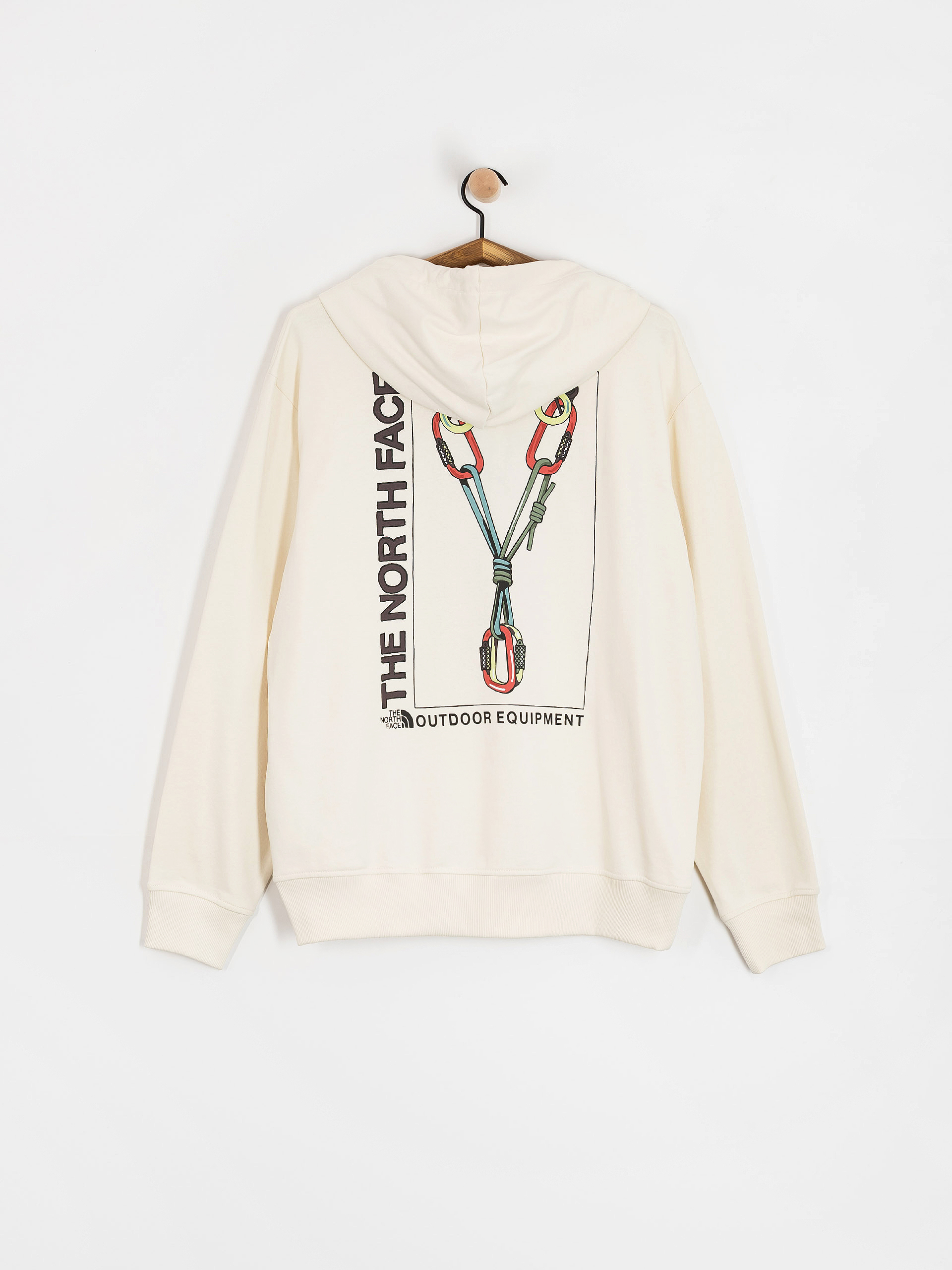 Mikina s kapucí The North Face Explore Gear Relaxed HD (white dune)