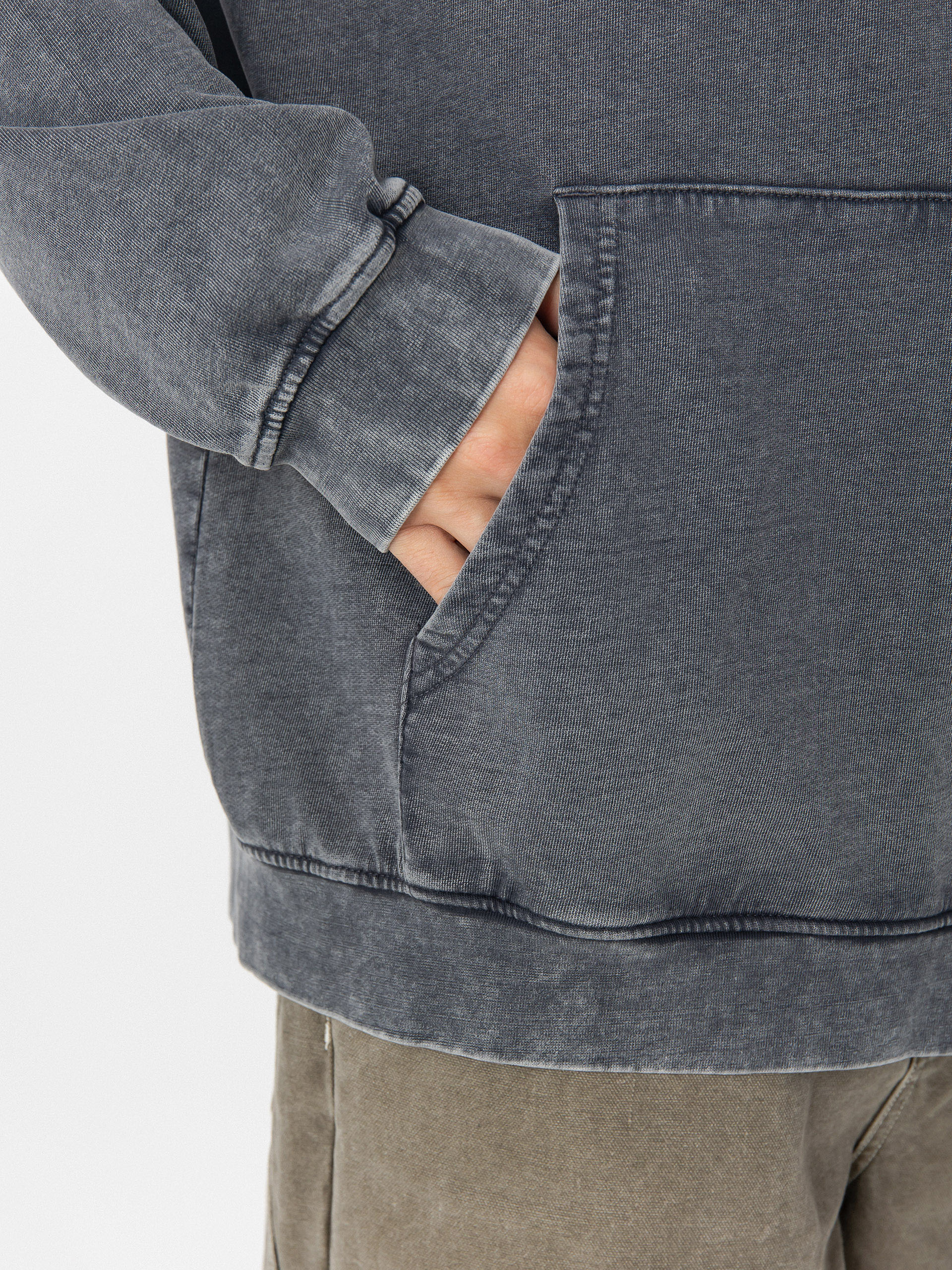 Mikina s kapucí Hurley Wave Addiction HD (dark stone grey)