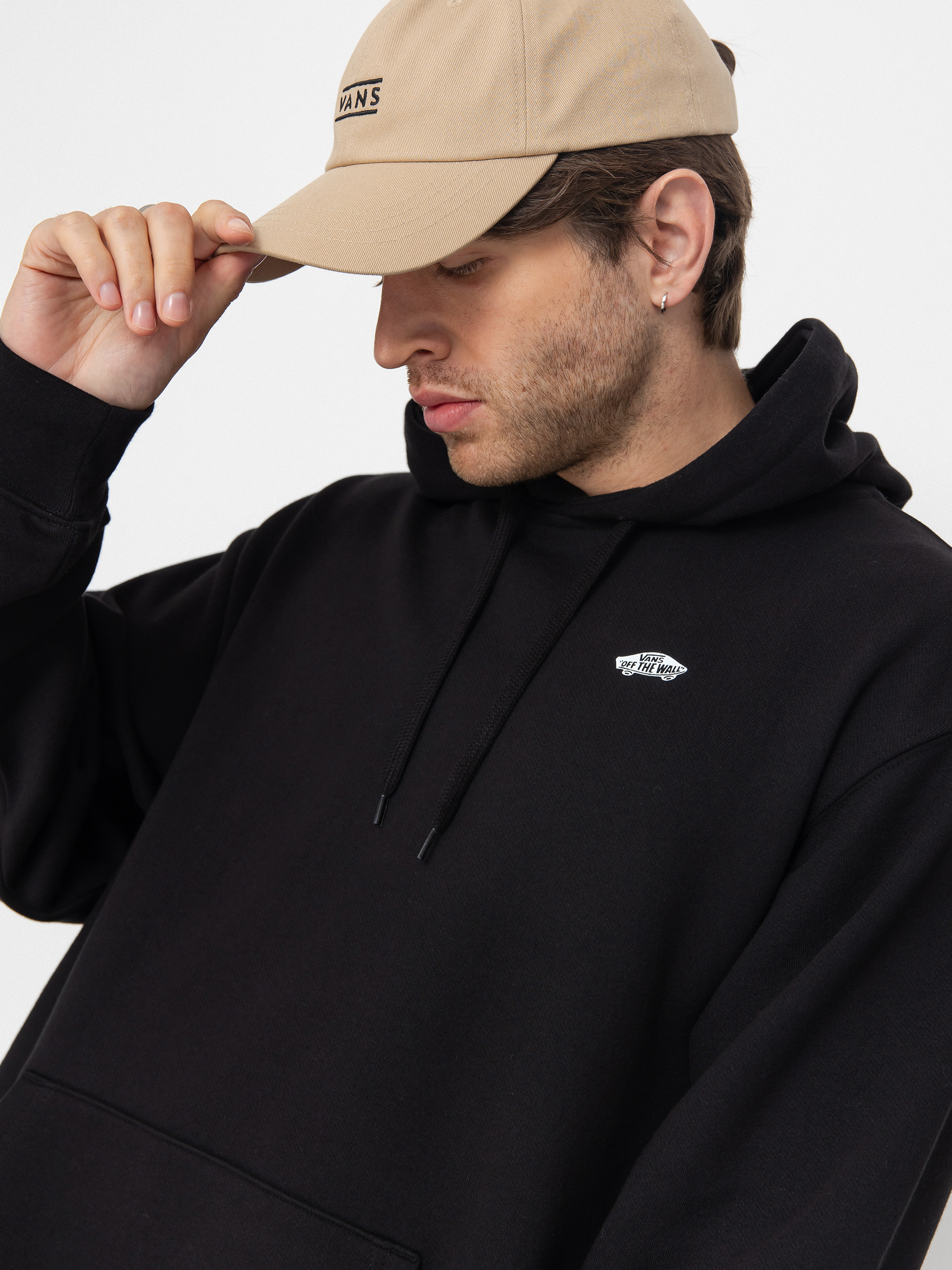 Mikina s kapucí Vans Style 76 II Loose Ft HD (black/white)