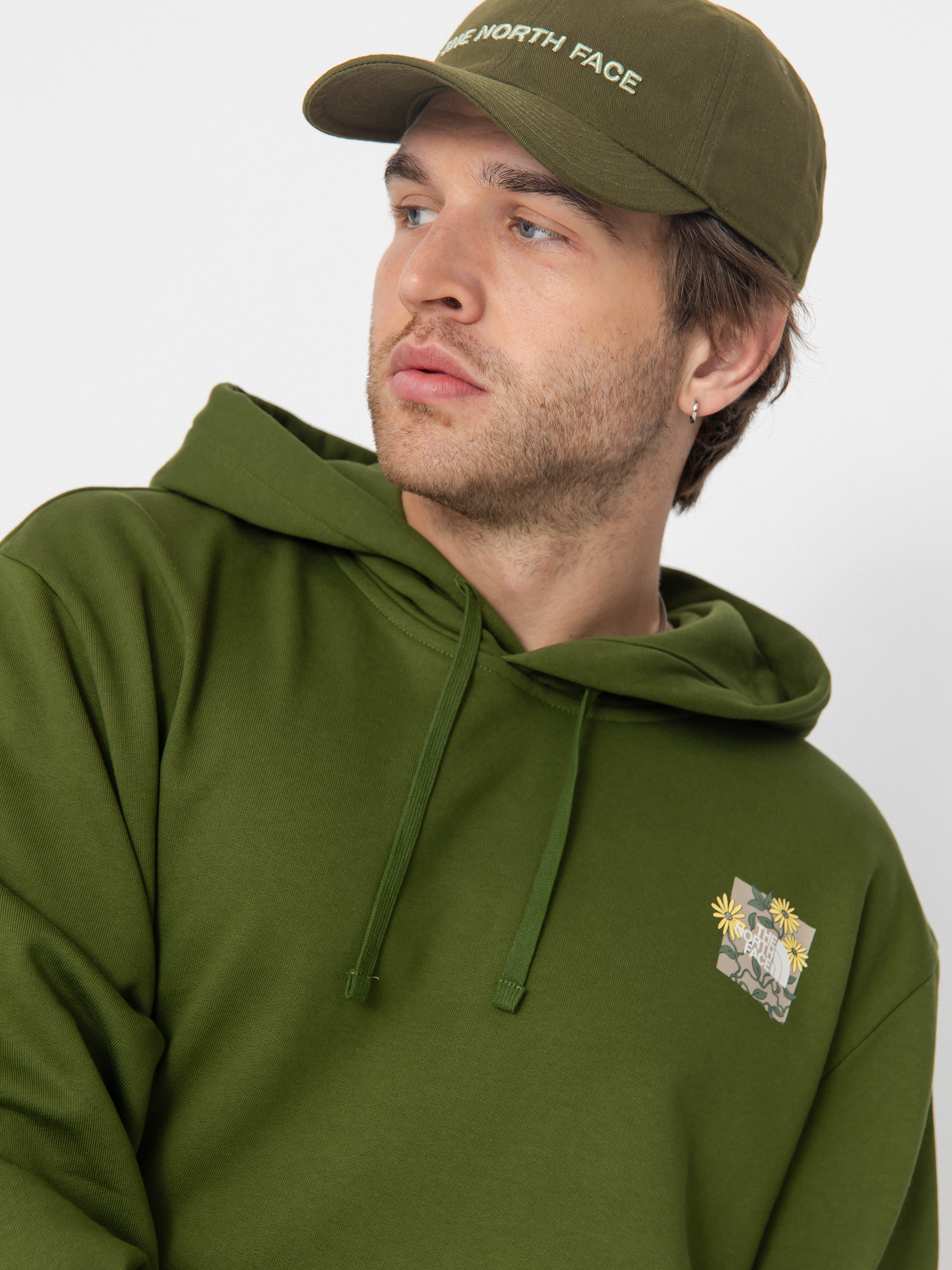 Mikina s kapucí The North Face Connect Relaxed Graphic HD (woodland green)