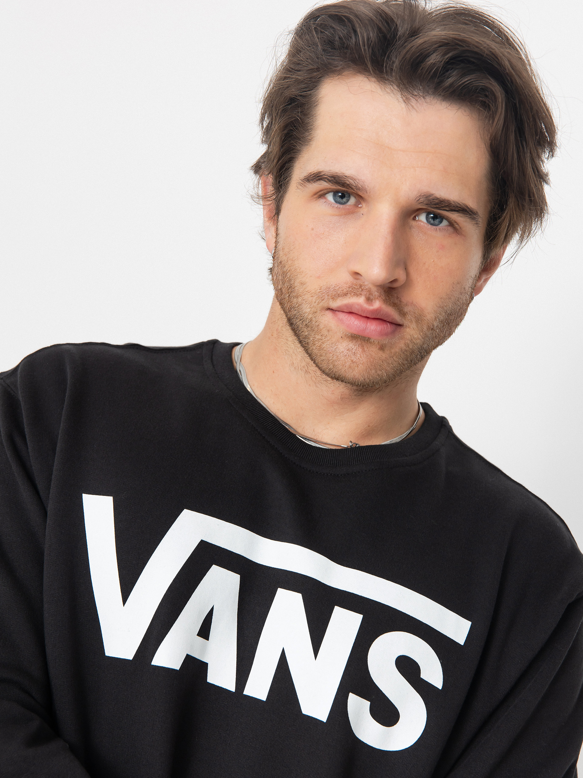 Mikina s kapucí Vans Vans Classic III Crew (black)