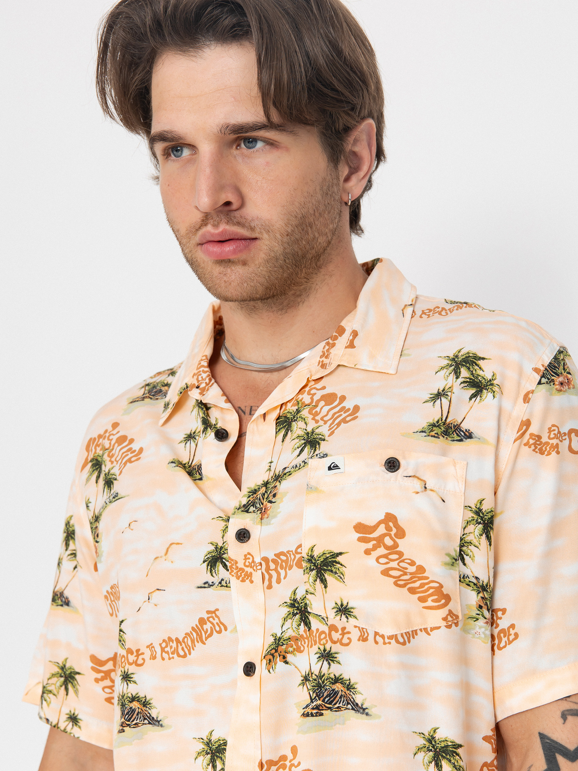 Košile Quiksilver Safe Paradise (peach parfait naturama)