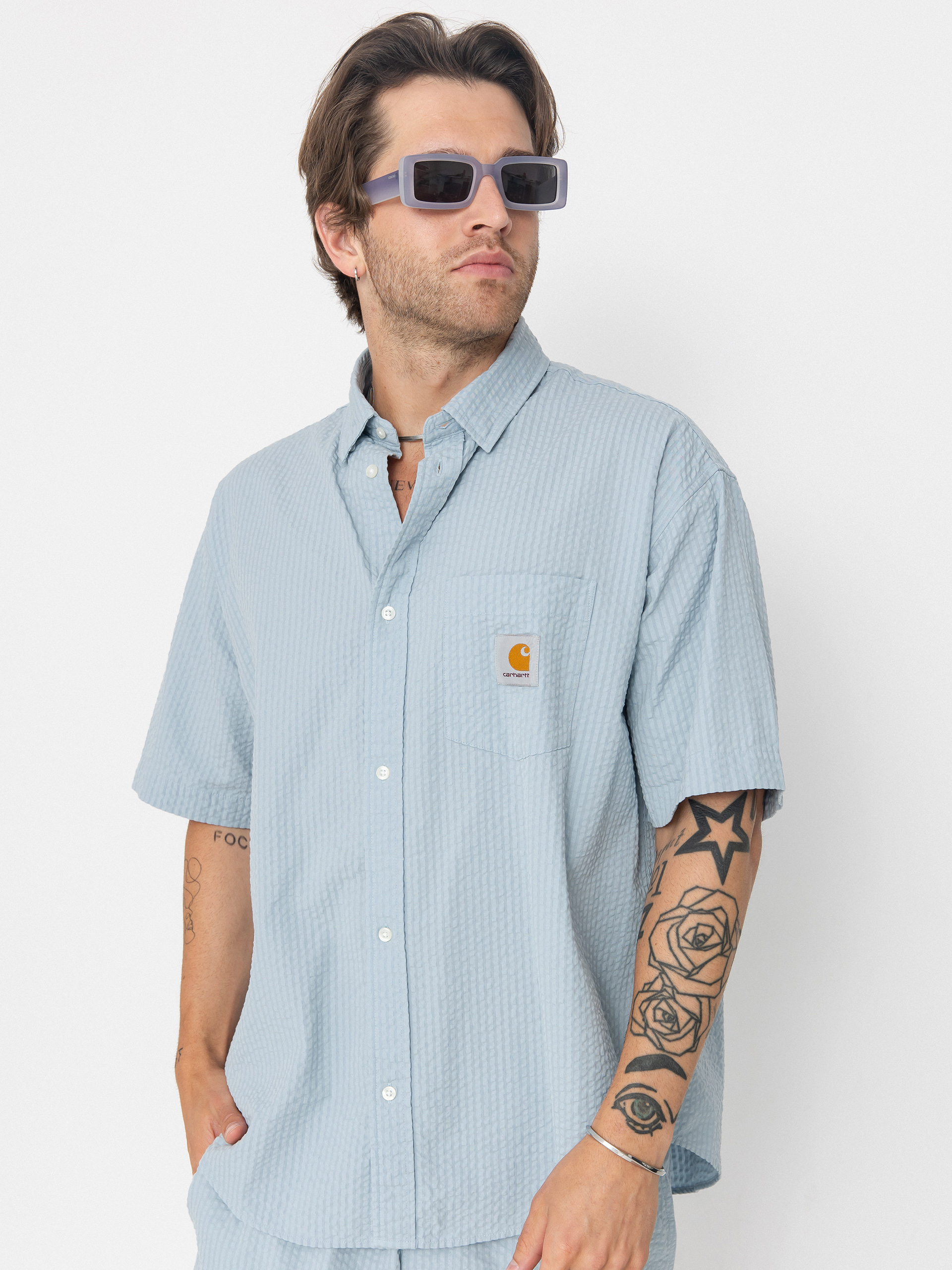 Košile Carhartt WIP Toland (toland stripe/blue fog)