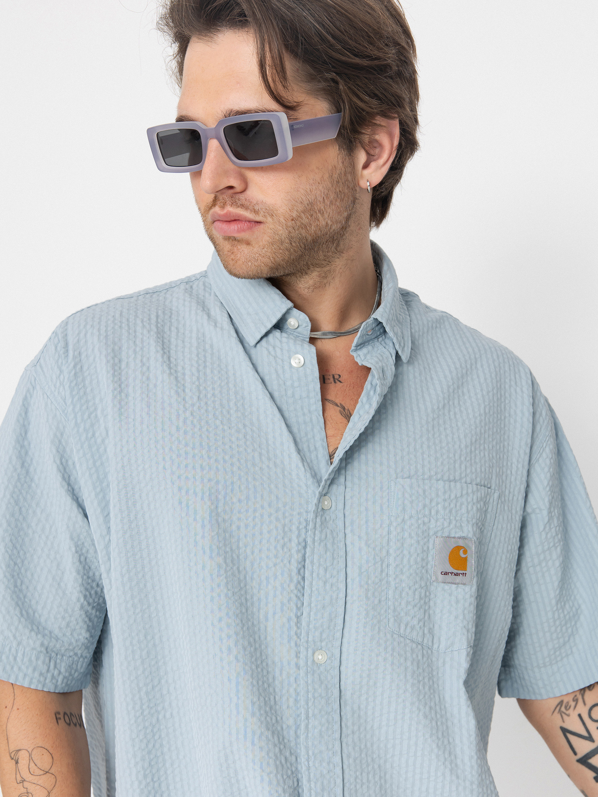 Košile Carhartt WIP Toland (toland stripe/blue fog)