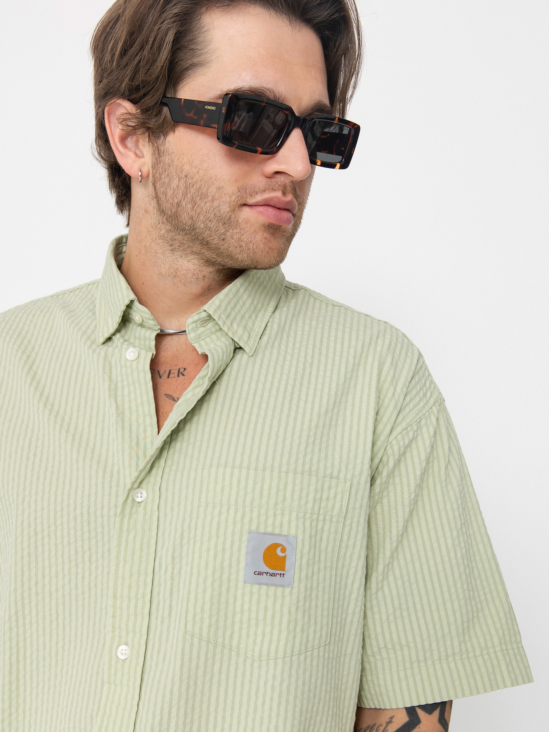Košile Carhartt WIP Toland (toland stripe/pale olive)