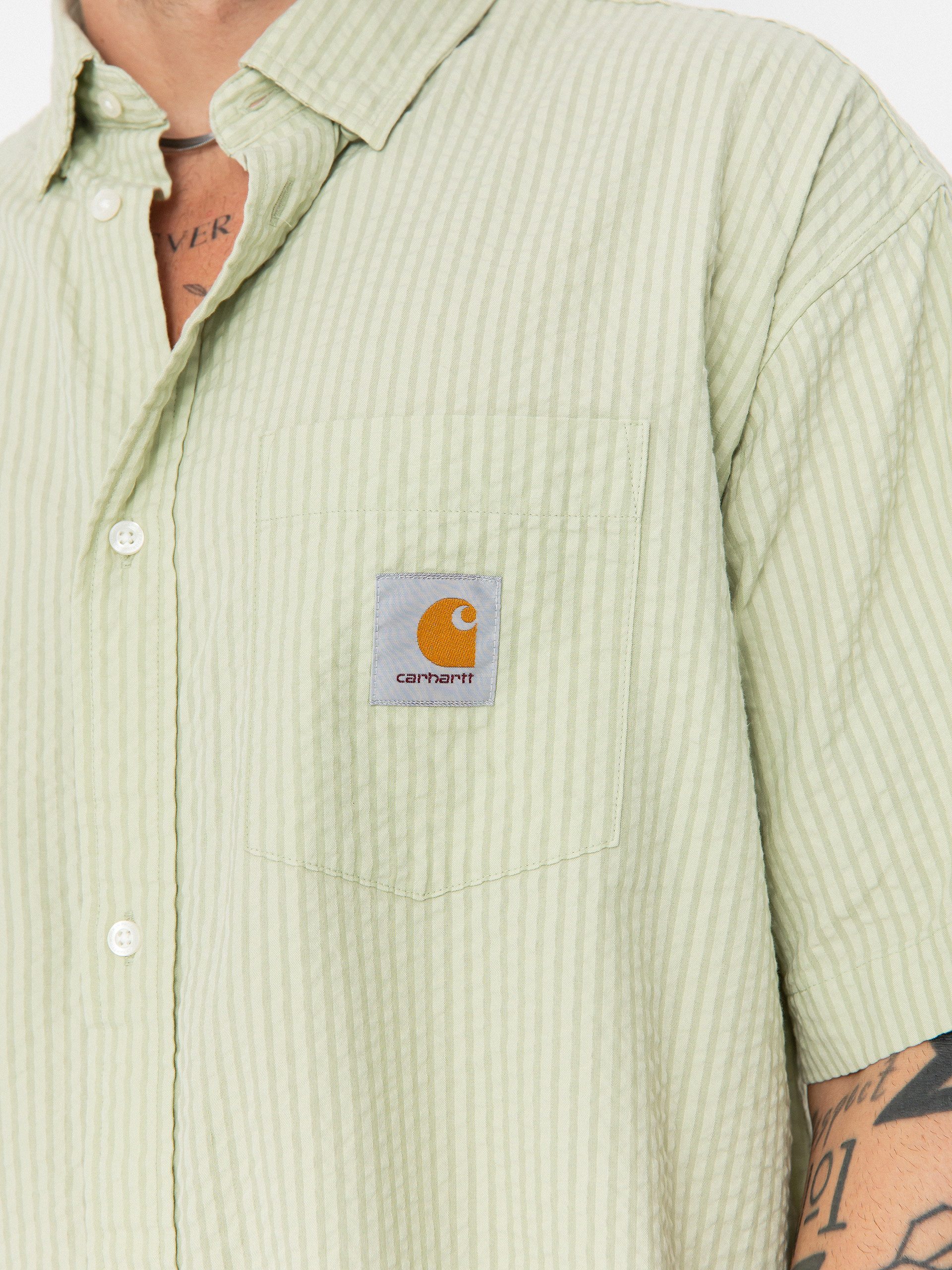 Košile Carhartt WIP Toland (toland stripe/pale olive)