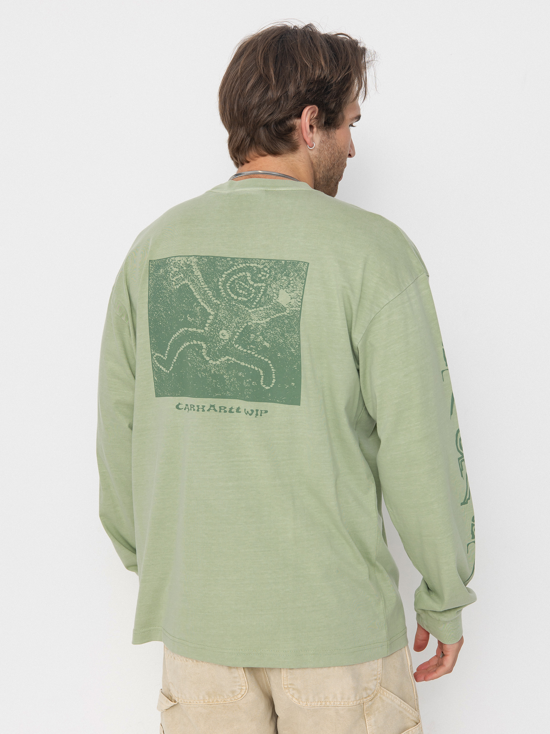 Triko Carhartt WIP Terrestrial (pale olive/dollar green/pigment garment dyed)
