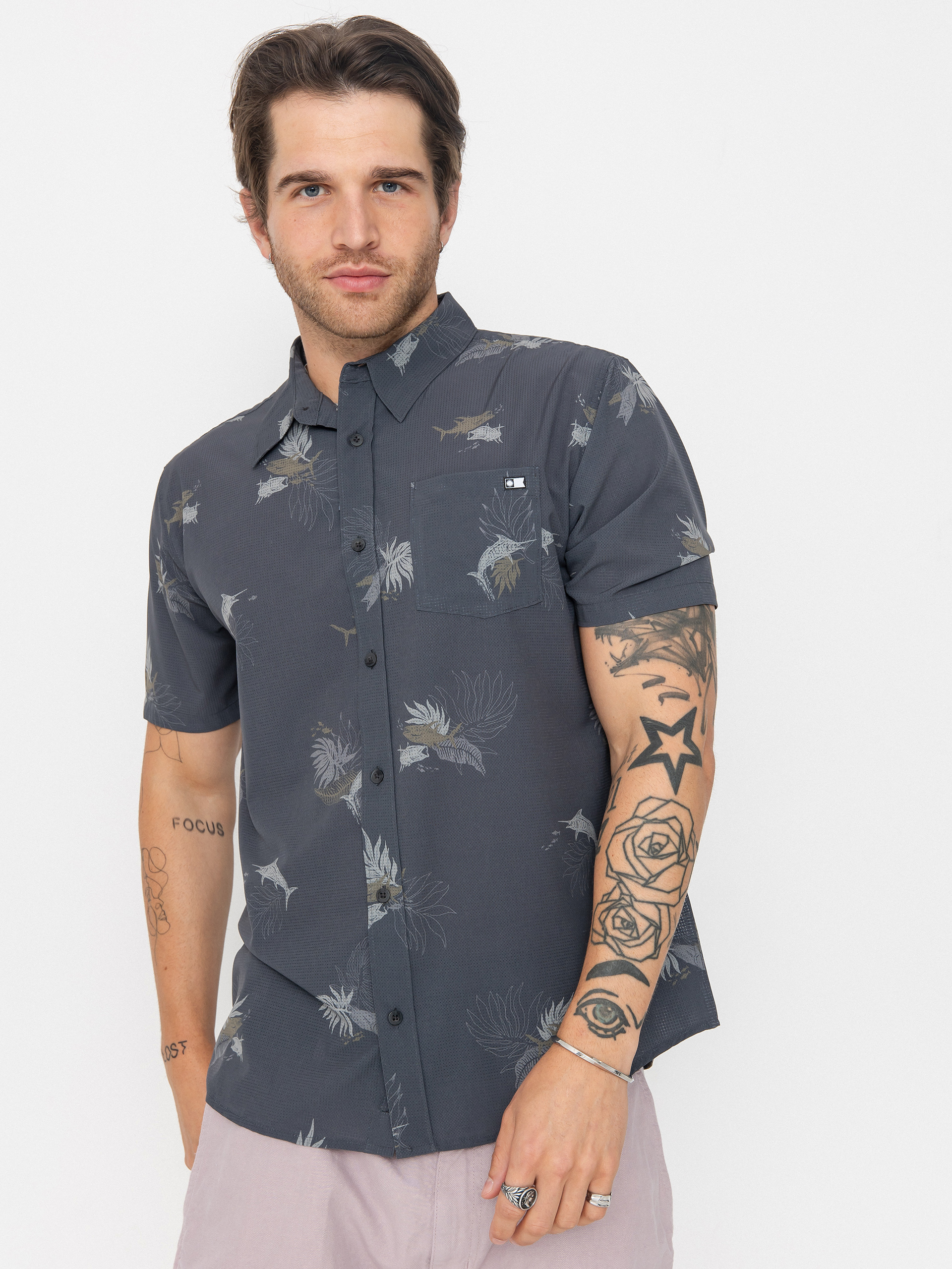 Košile Salty Crew Breezer Perf Tech (charcoal)