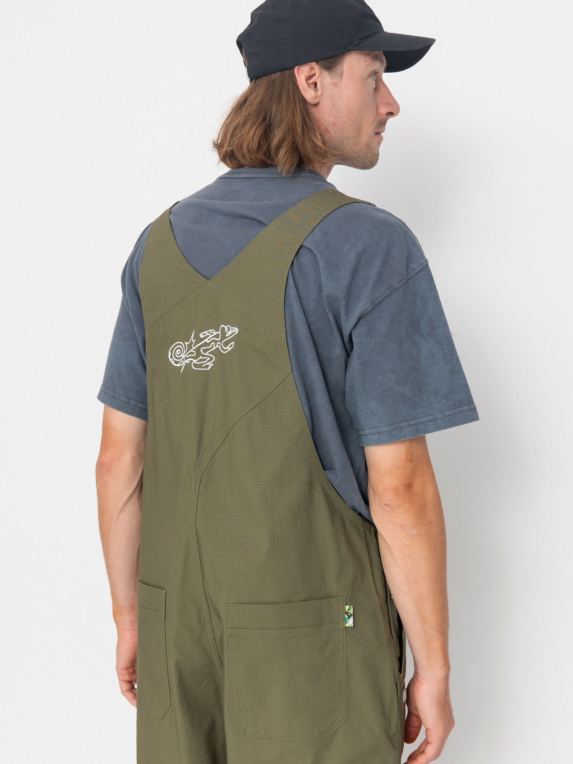 Kalhoty Nike SB Federation Agnostic Overalls (medium olive/white)