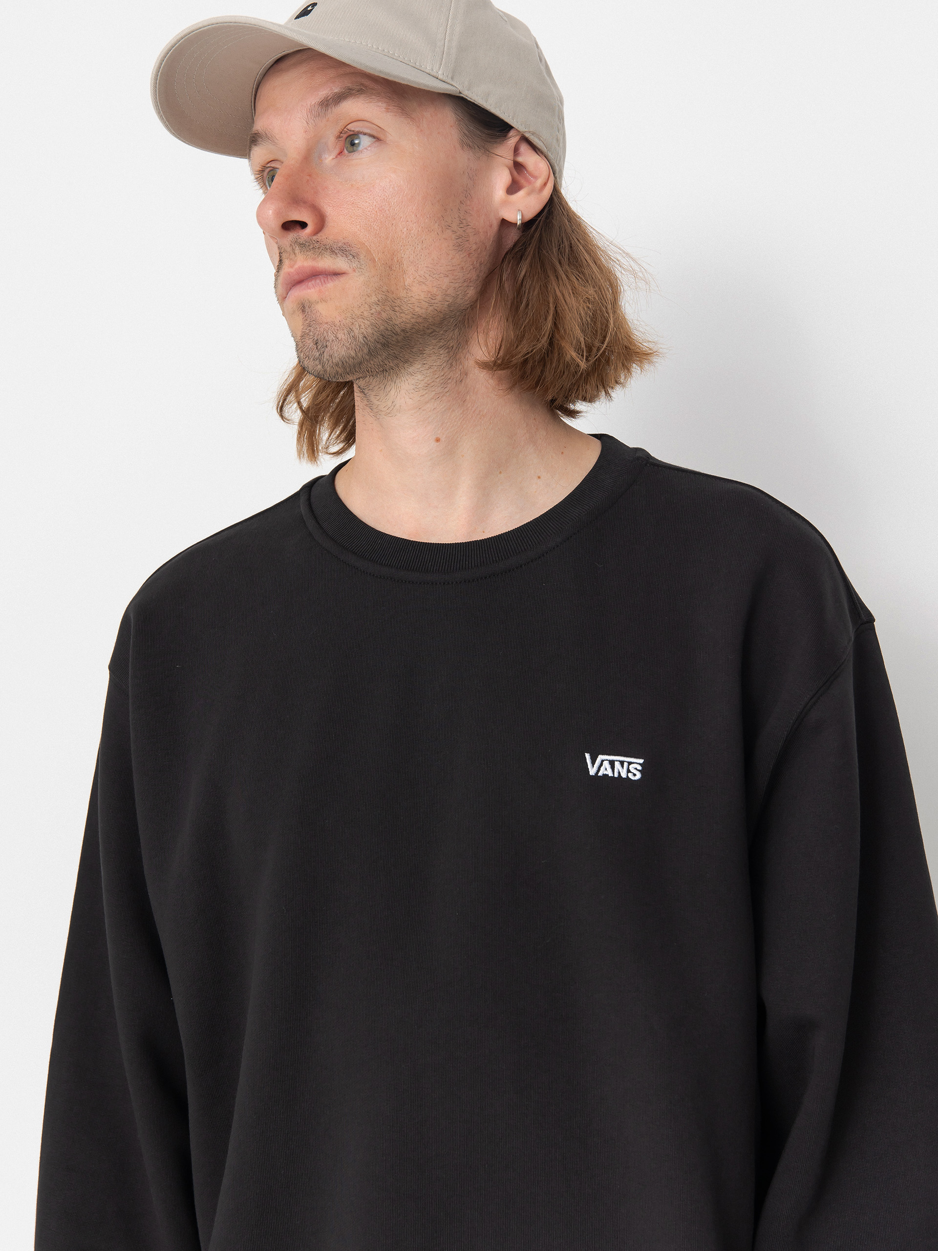 Mikina Vans Left Chest II Loose Crew (black)