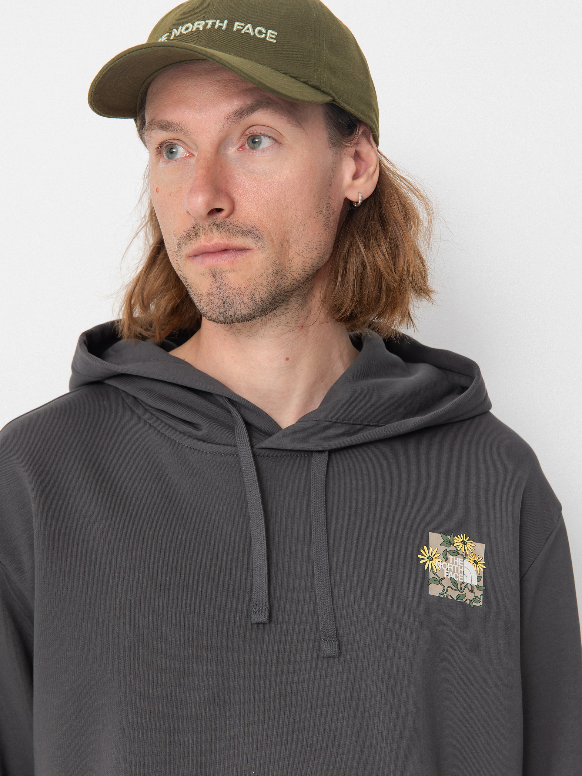 Mikina s kapucí The North Face Connect Relaxed Graphic HD (anthracite grey)