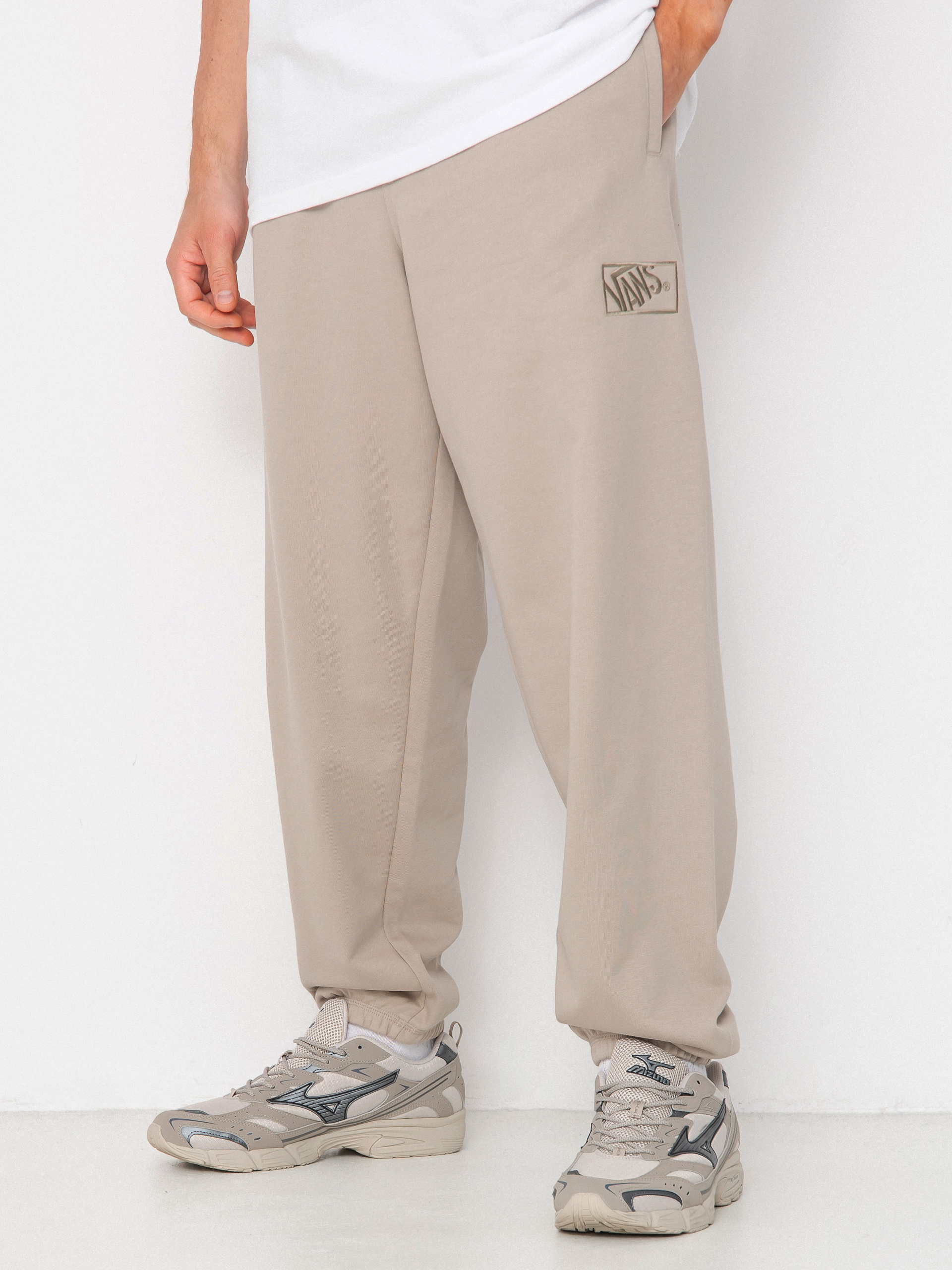 Kalhoty Vans Blocked Box Loose Sweatpant Ft (mushroom)
