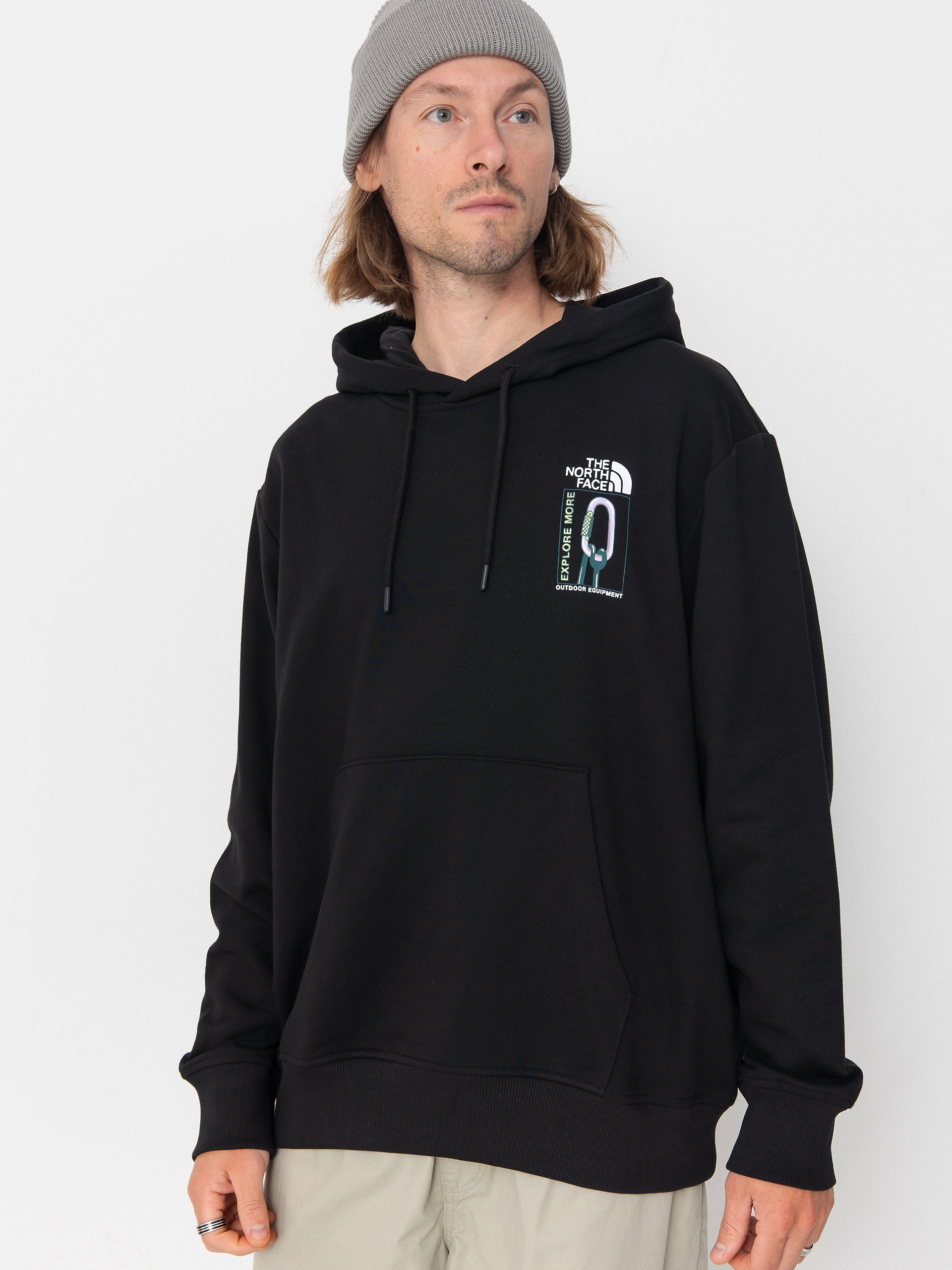 Mikina s kapucí The North Face Explore Gear Relaxed HD (tnf black)