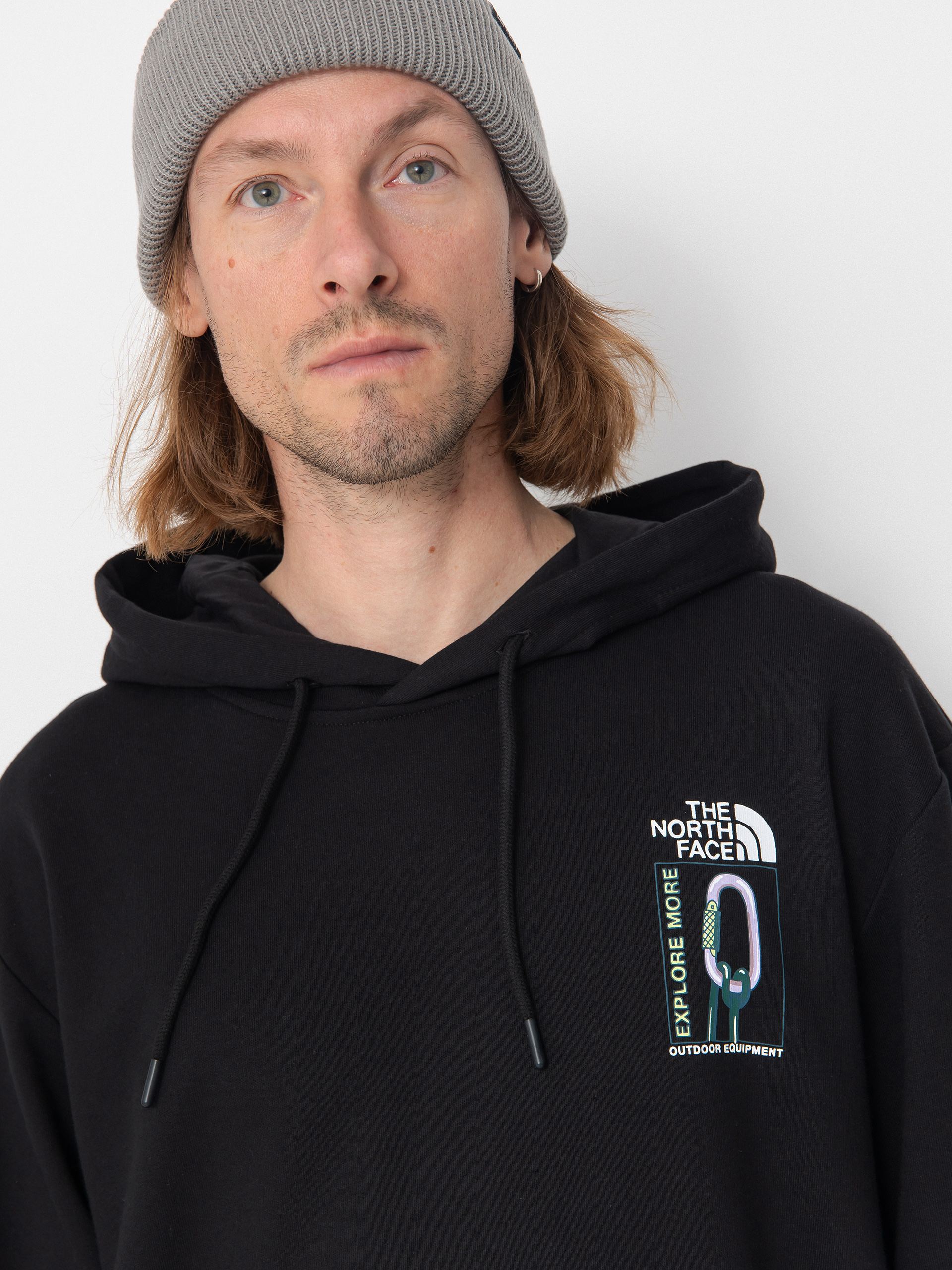 Mikina s kapucí The North Face Explore Gear Relaxed HD (tnf black)