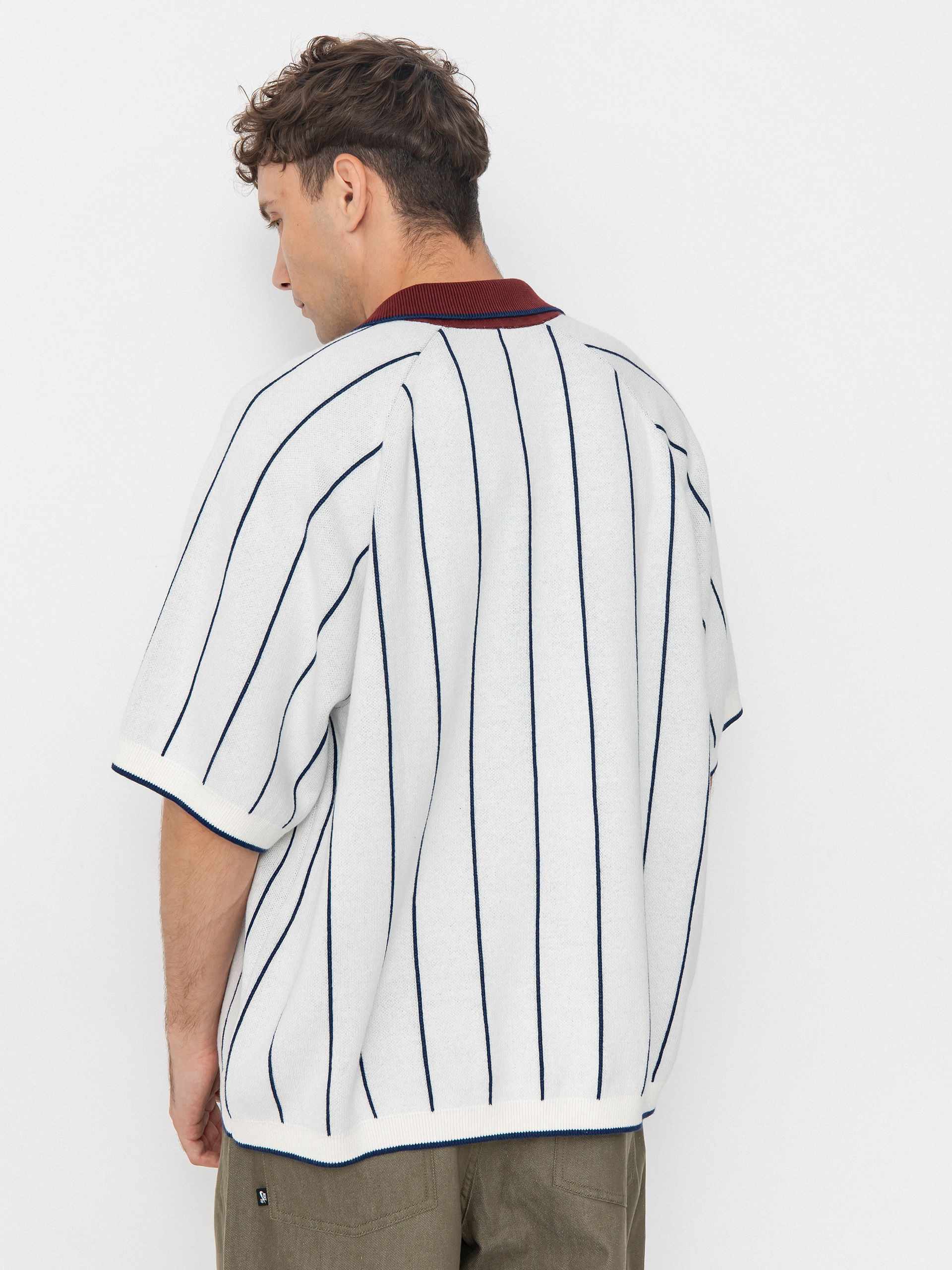 Polo tričko Nike SB Strap Polo Sweat (sail/midnight navy/dark team red)