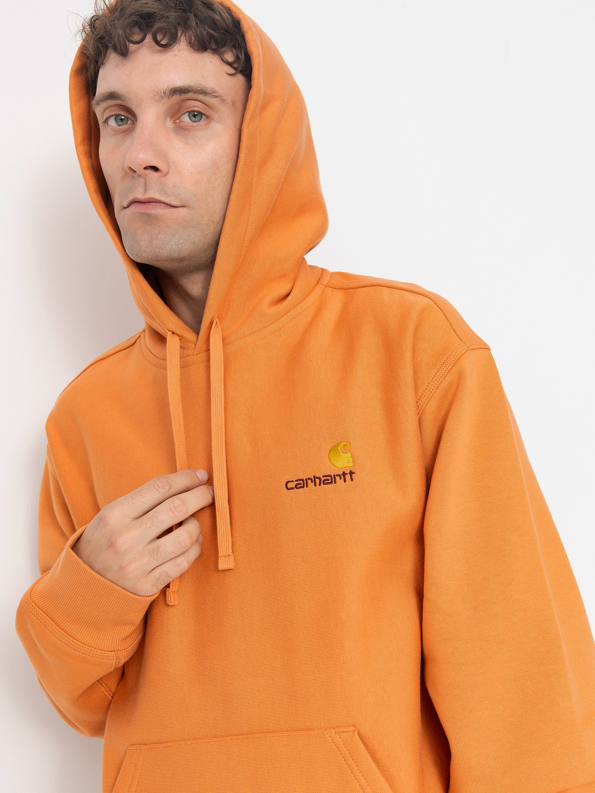 Mikina s kapucí Carhartt WIP American Script HD (redhaven)