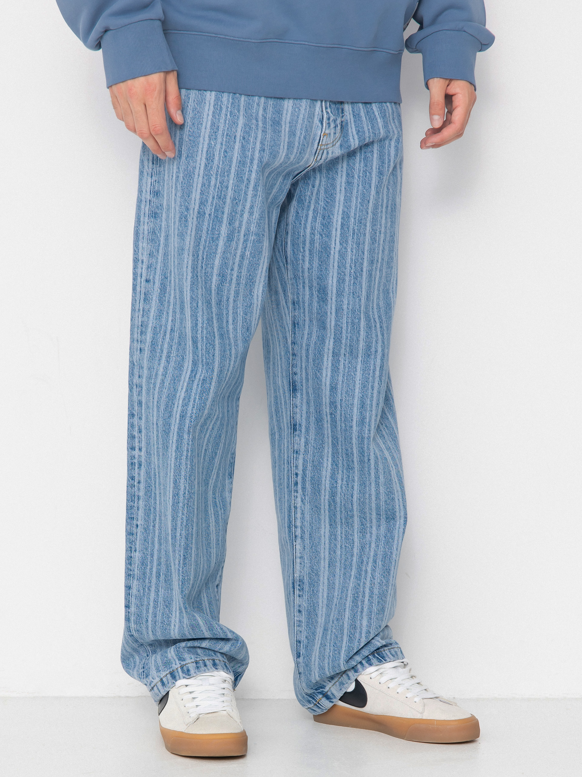 Kalhoty Carhartt WIP Rylan (rylan stripe/blue/stone bleached)