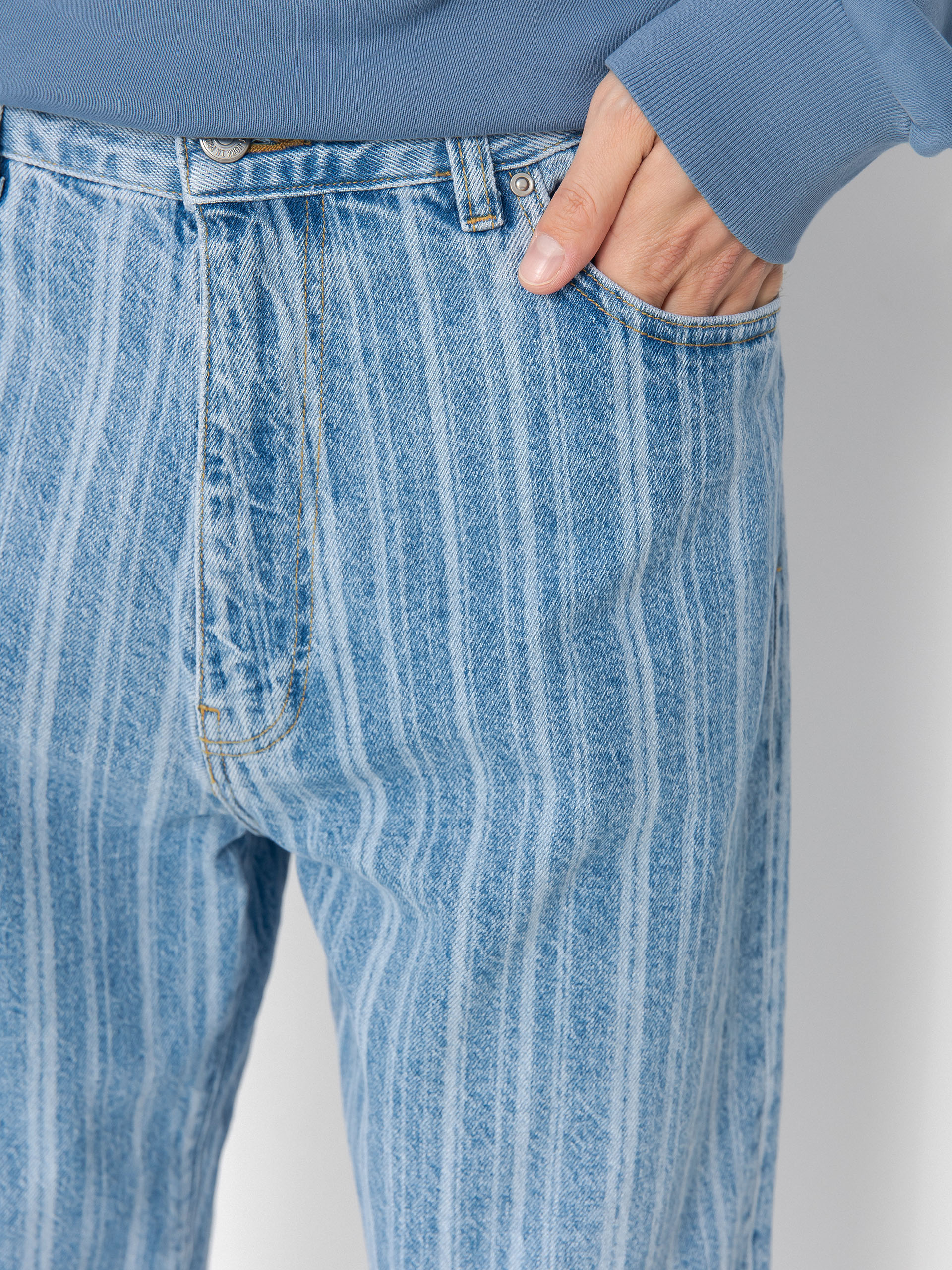 Kalhoty Carhartt WIP Rylan (rylan stripe/blue/stone bleached)