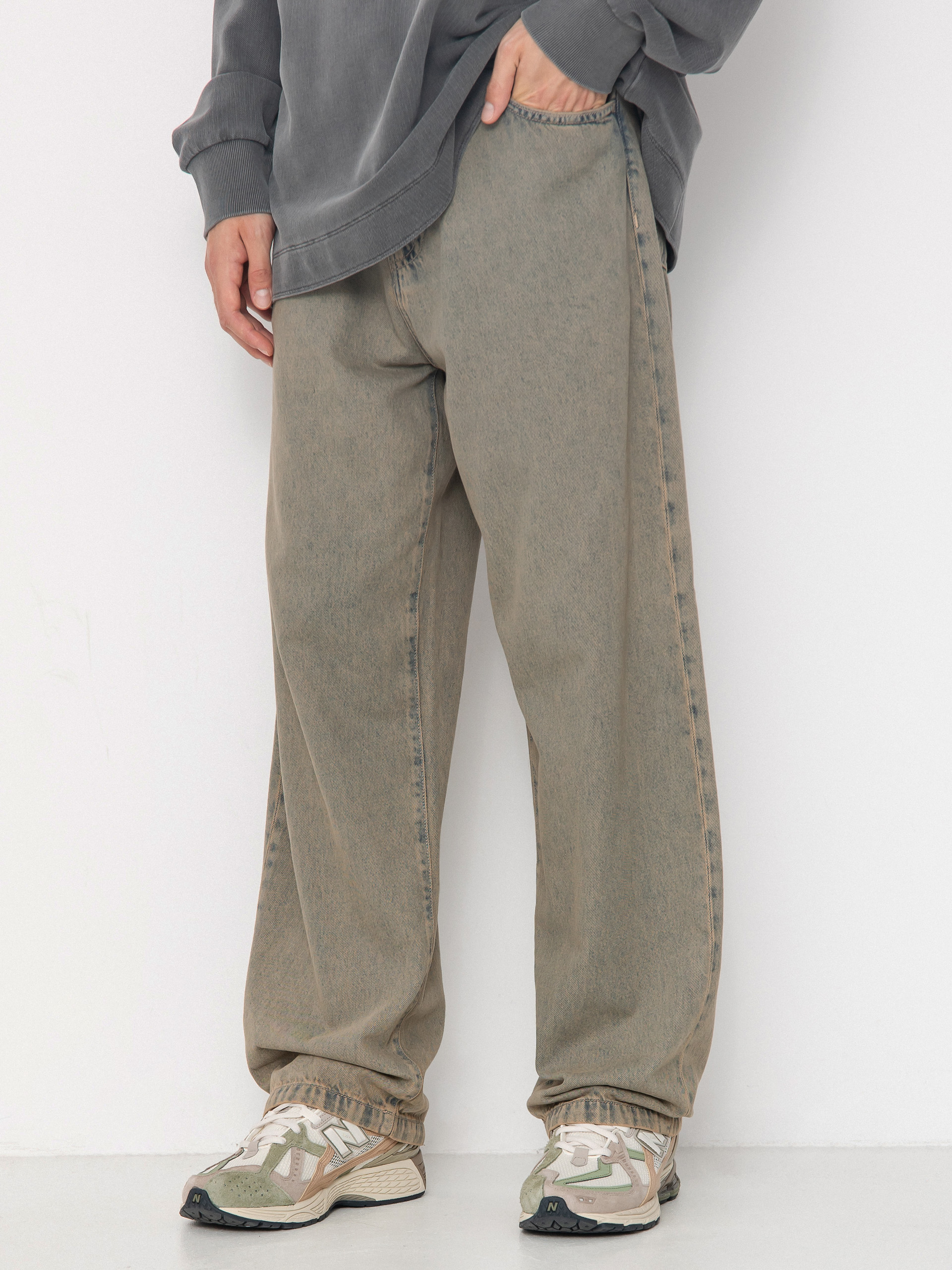 Kalhoty Carhartt WIP Landon (blue/leather/garment dyed)