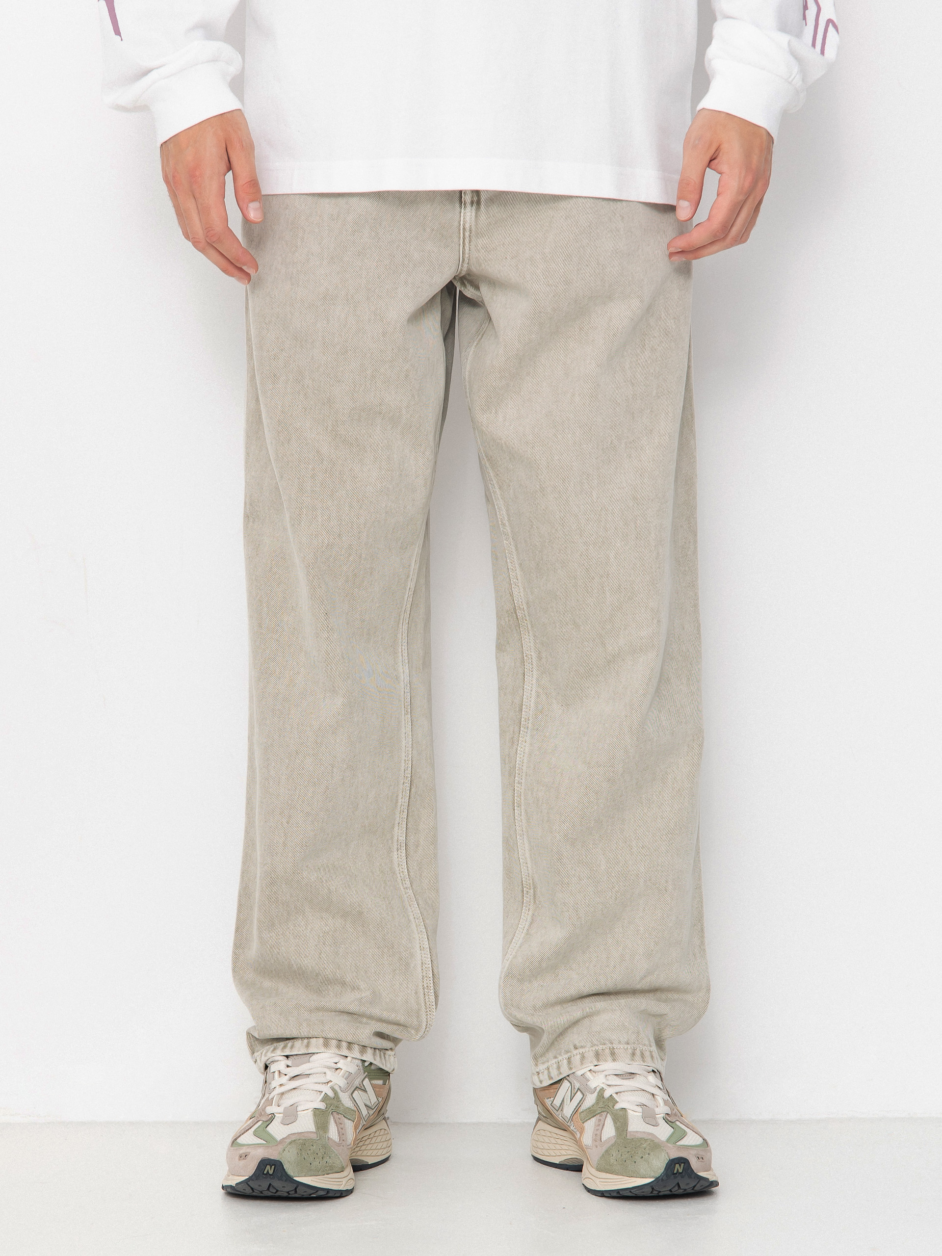 Kalhoty Carhartt WIP Single Knee (opuntia/chalk wash)