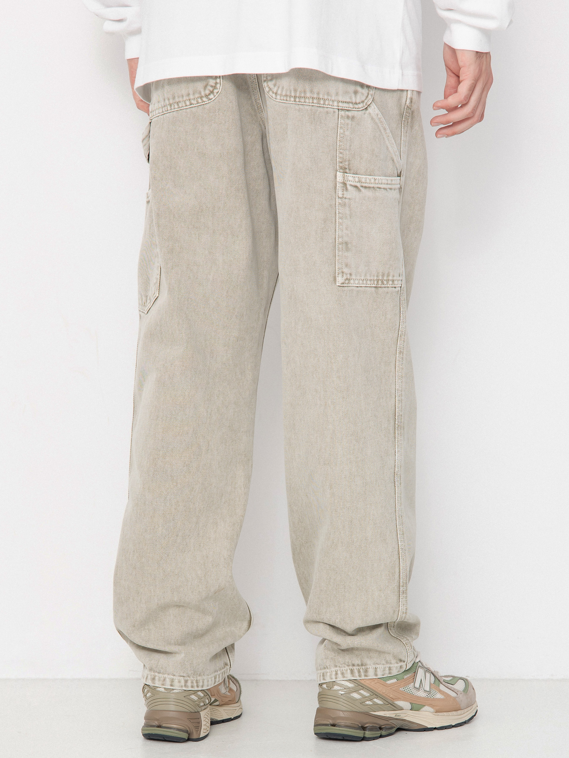 Kalhoty Carhartt WIP Single Knee (opuntia/chalk wash)