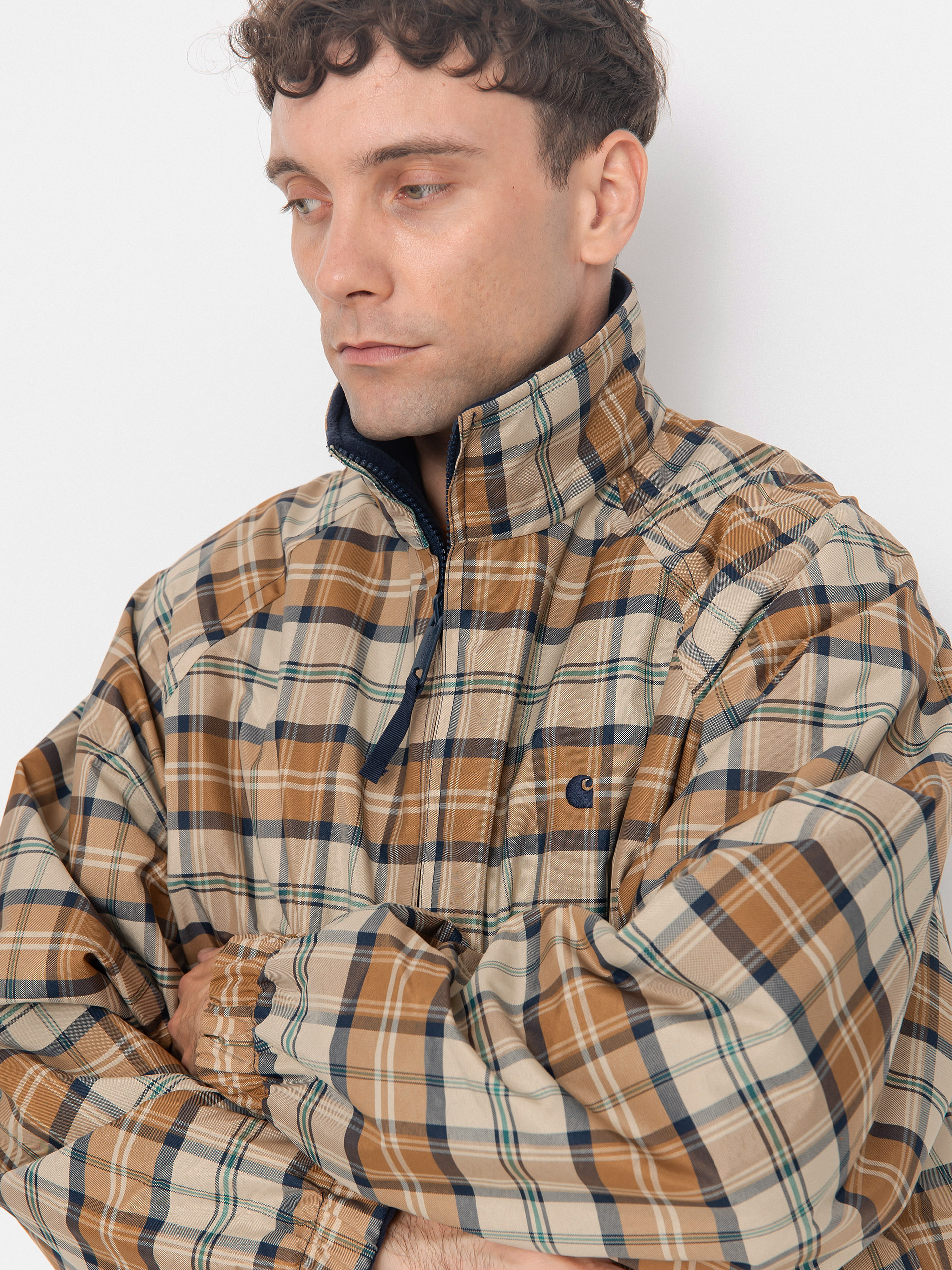 Bunda Carhartt WIP Reversible Planer (planer check/wall/air force blue)