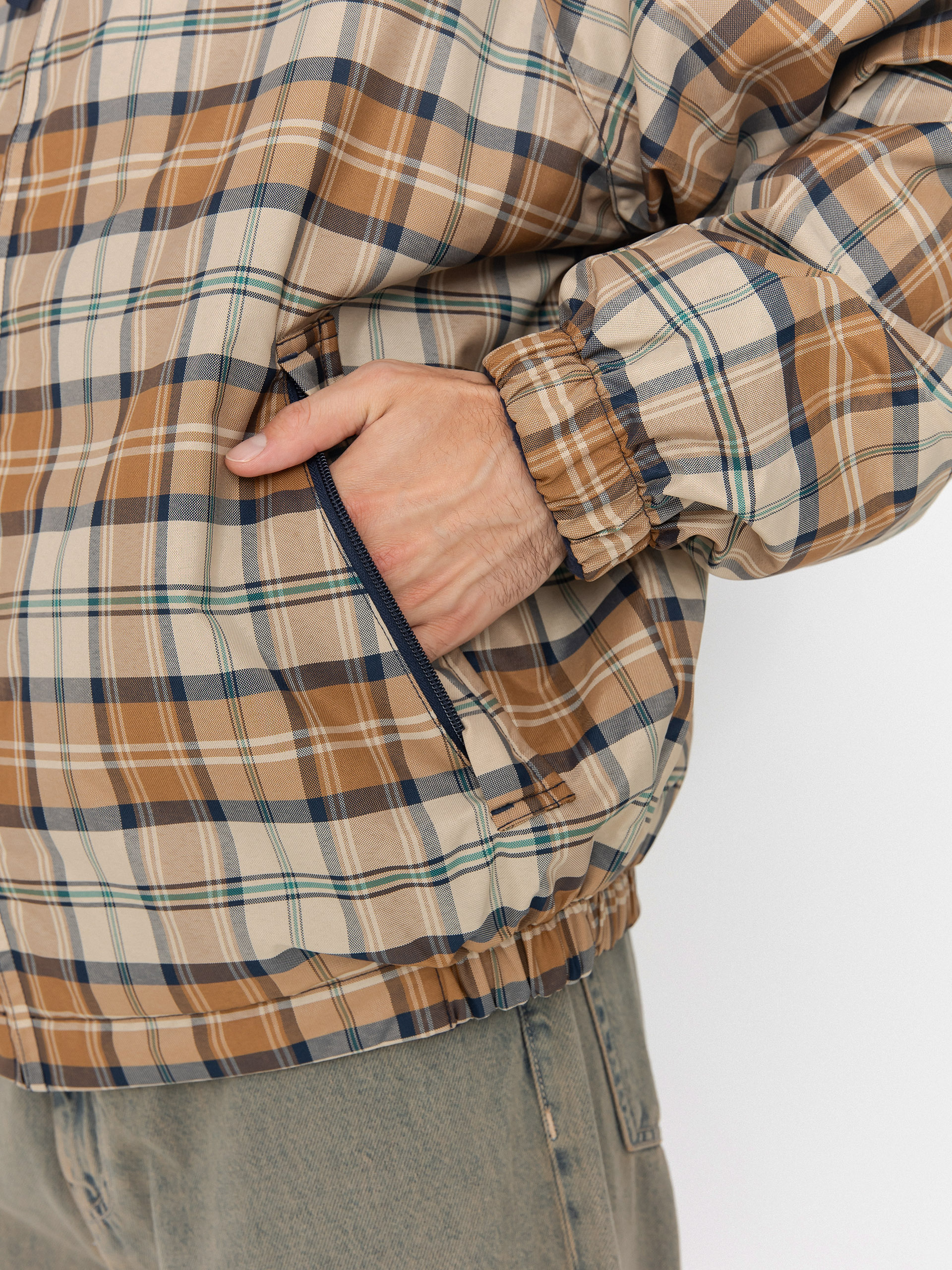 Bunda Carhartt WIP Reversible Planer (planer check/wall/air force blue)