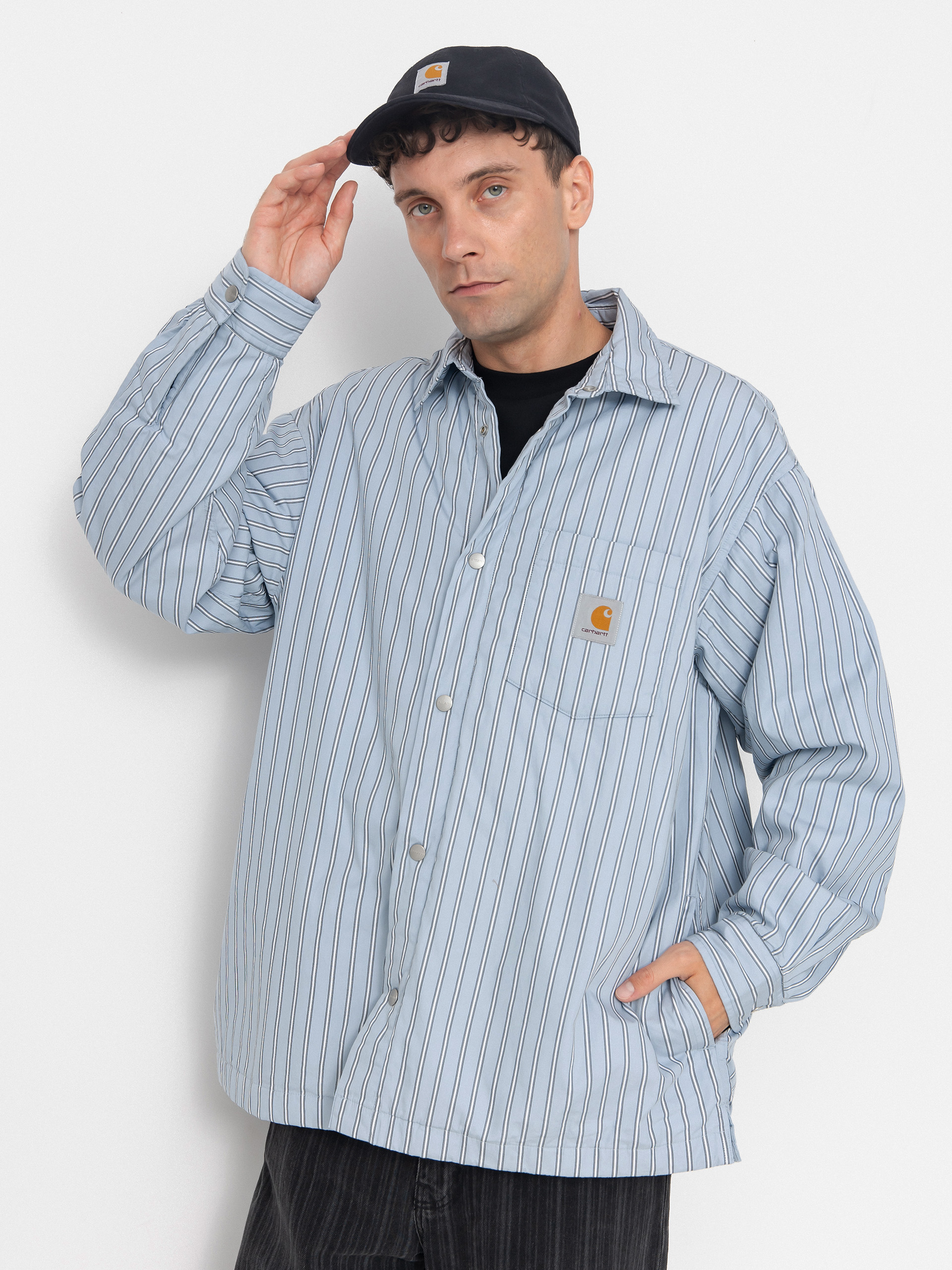 Bunda Carhartt WIP Grimsby (grimsby stripe/blue fog)