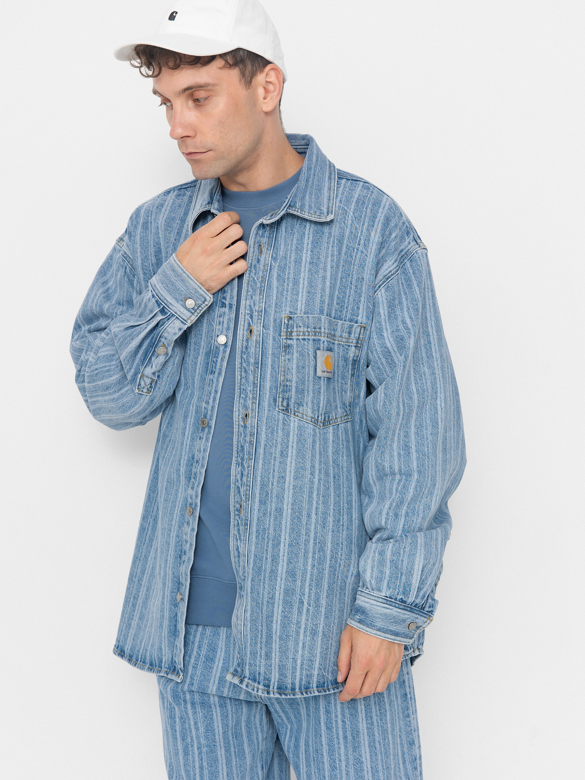 Bunda Carhartt WIP Rylan (rylan stripe/blue/stone bleached)