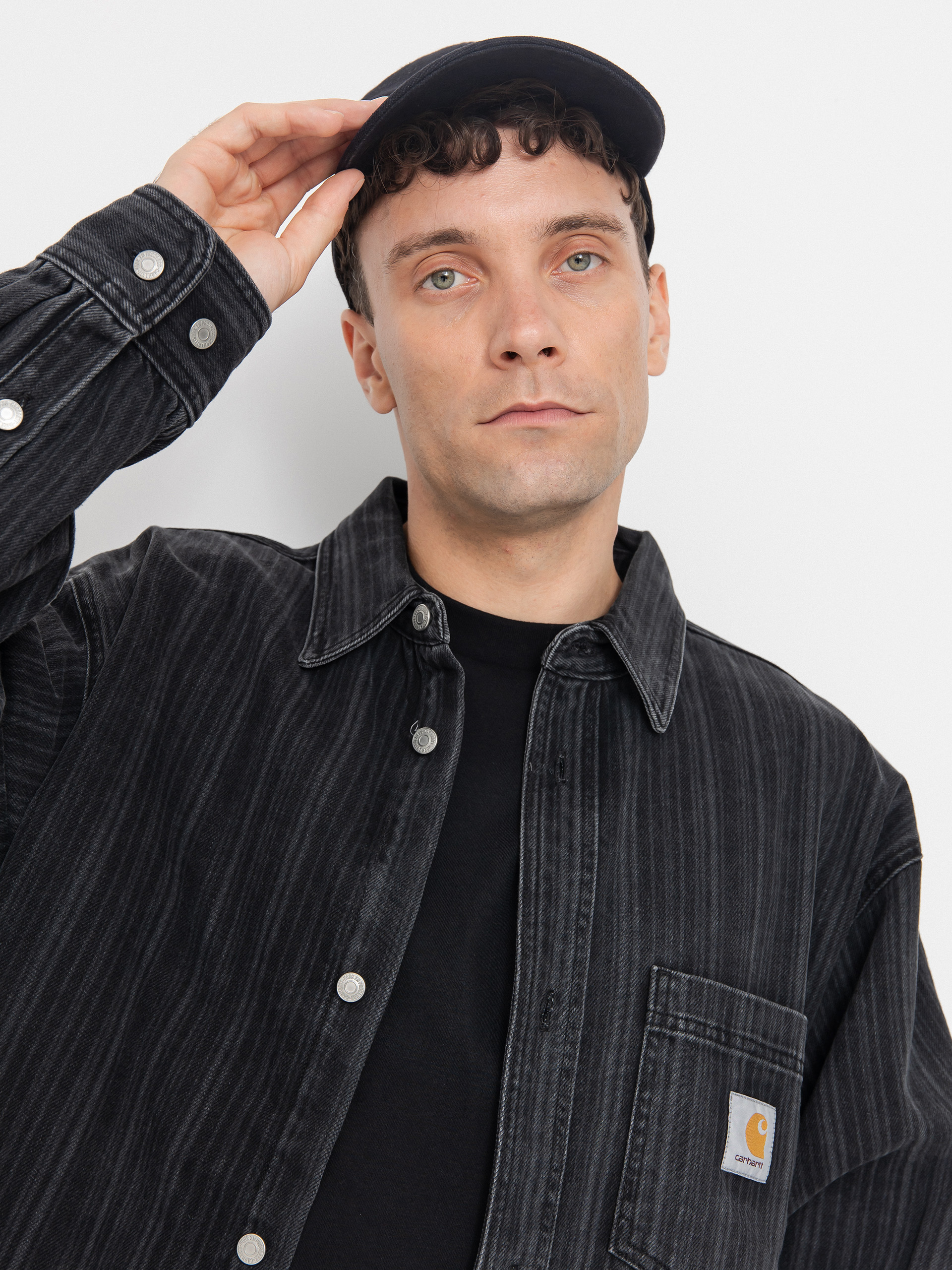 Bunda Carhartt WIP Rylan (rylan stripe/black/stone washed)