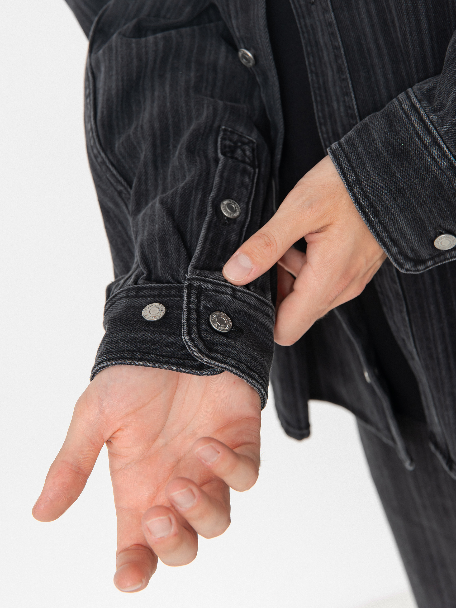 Bunda Carhartt WIP Rylan (rylan stripe/black/stone washed)