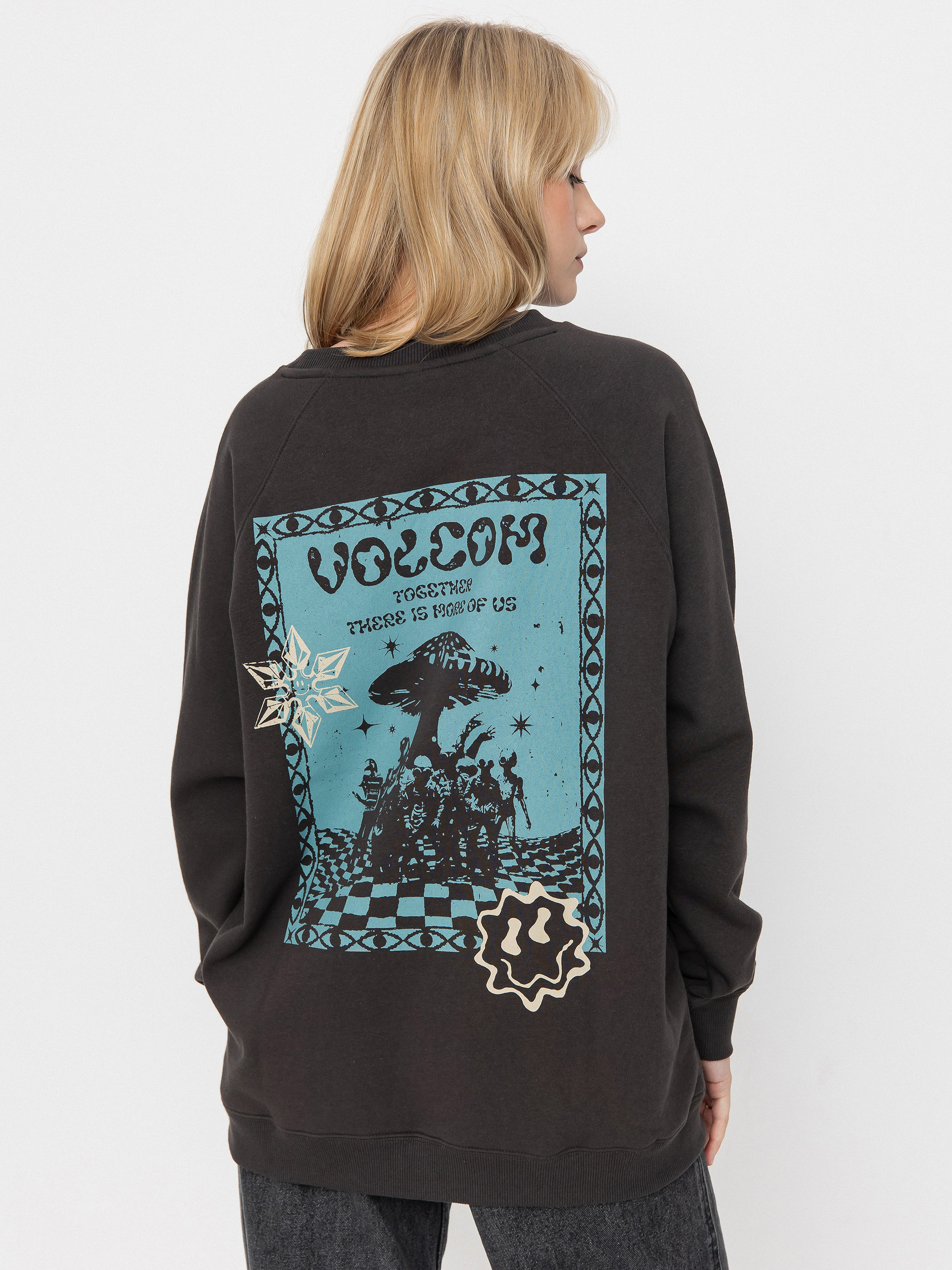 Mikina Volcom Fa F Rygalski Bf Crew Wmn (vintage black)