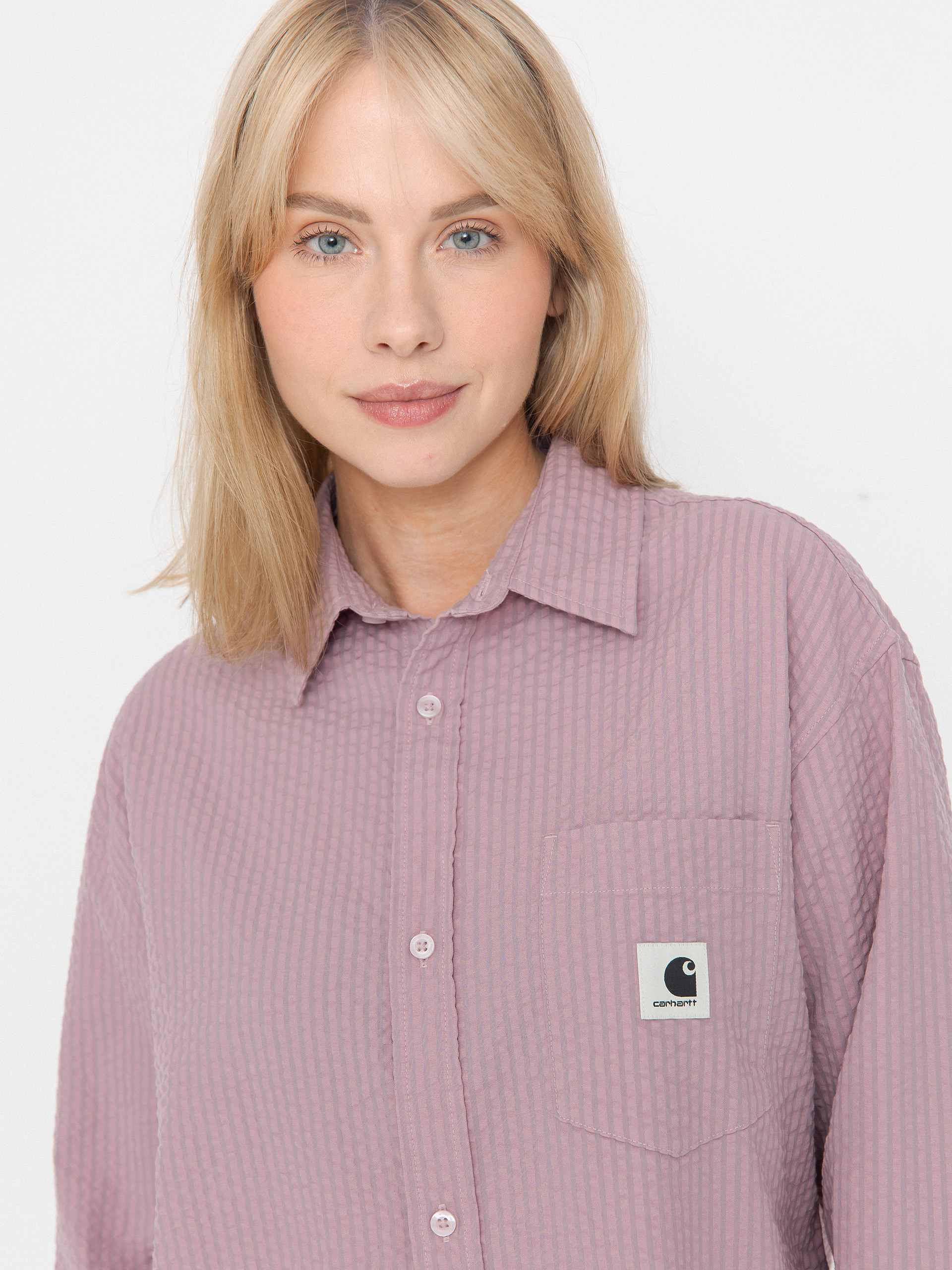 Košile Carhartt WIP Toland Wmn (toland stripe/pink fog)