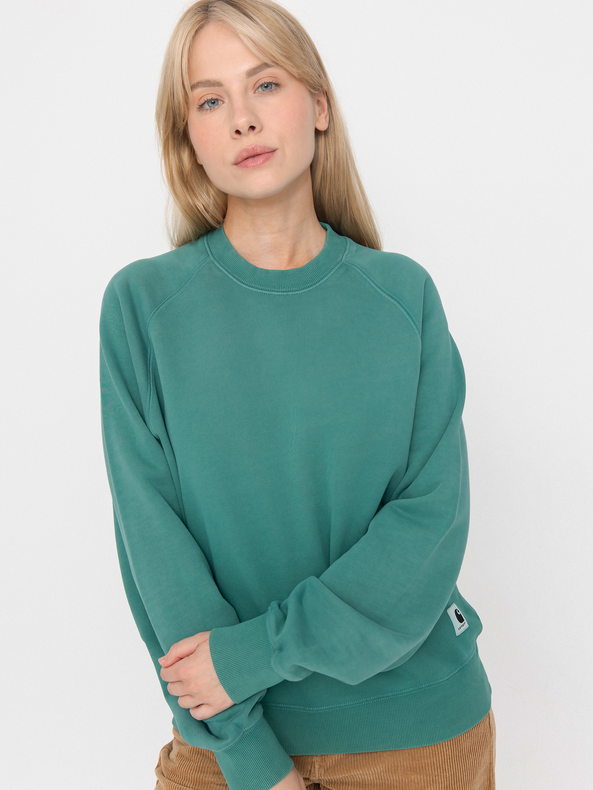 Mikina Carhartt WIP Hudson Wmn (saguaro/chalk wash)