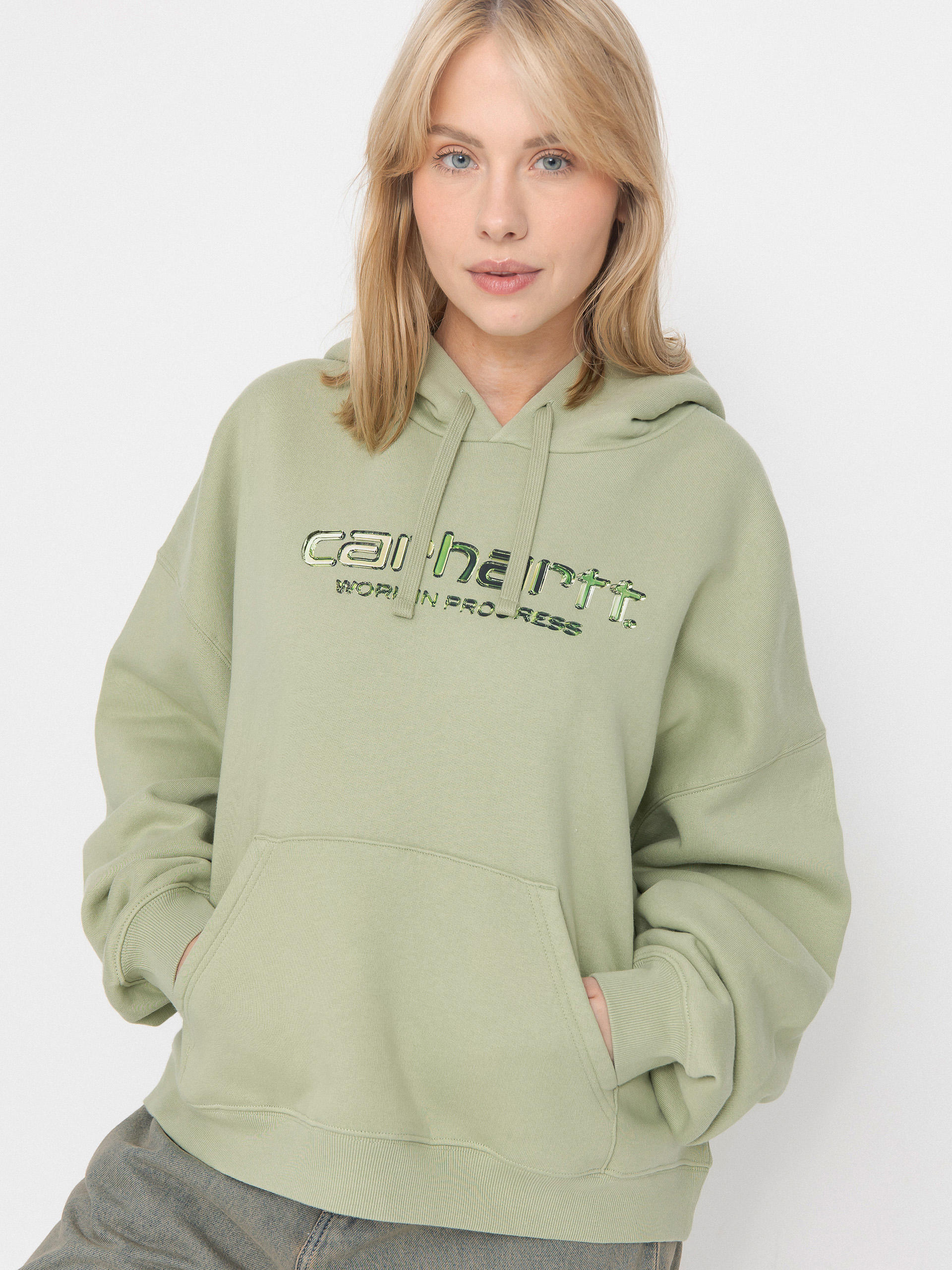 Mikina s kapucí Carhartt WIP Solar Chrome HD Wmn