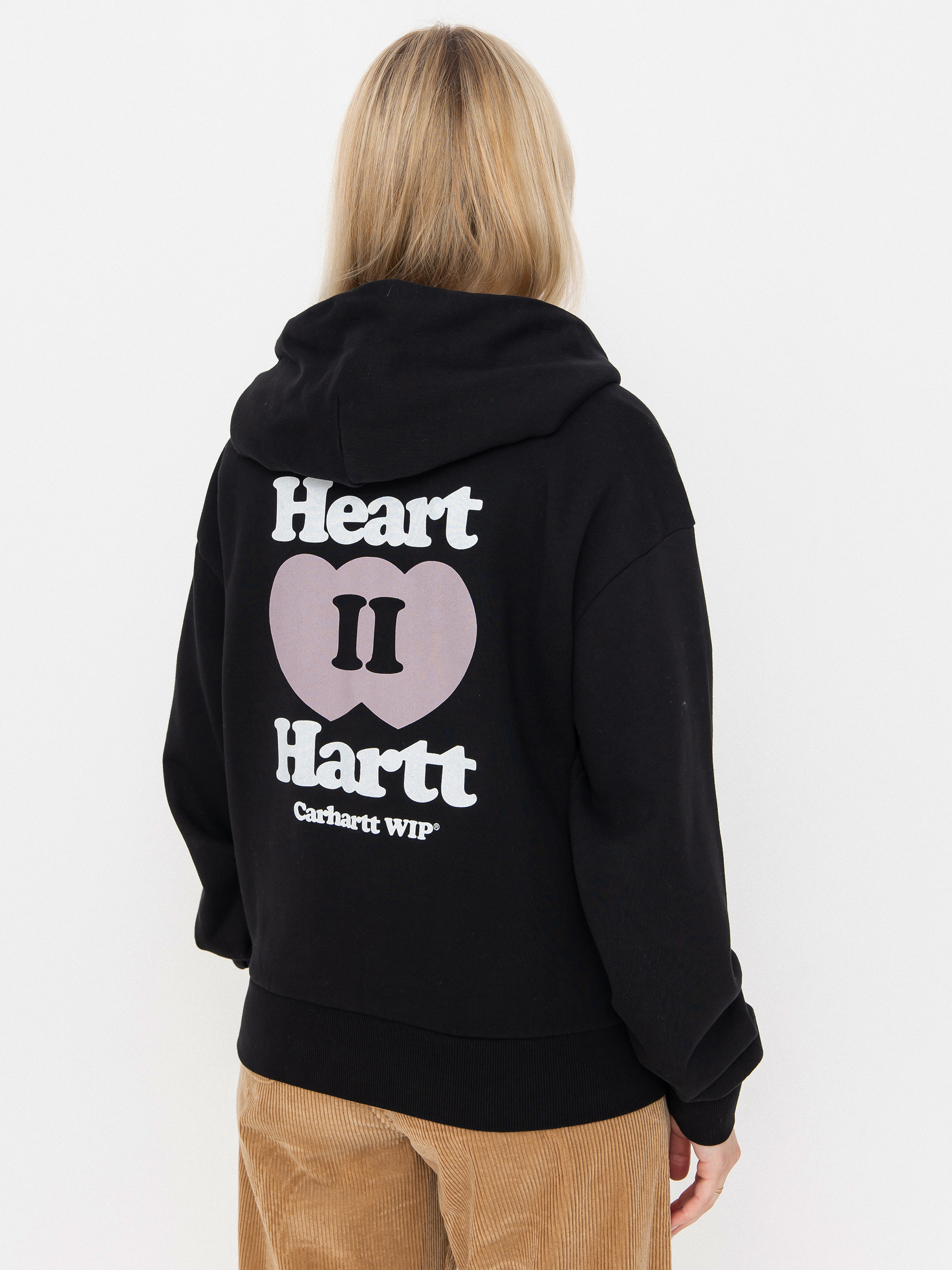 Mikina s kapucu00ed Carhartt WIP Heart II Hartt ZHD Wmn (black)