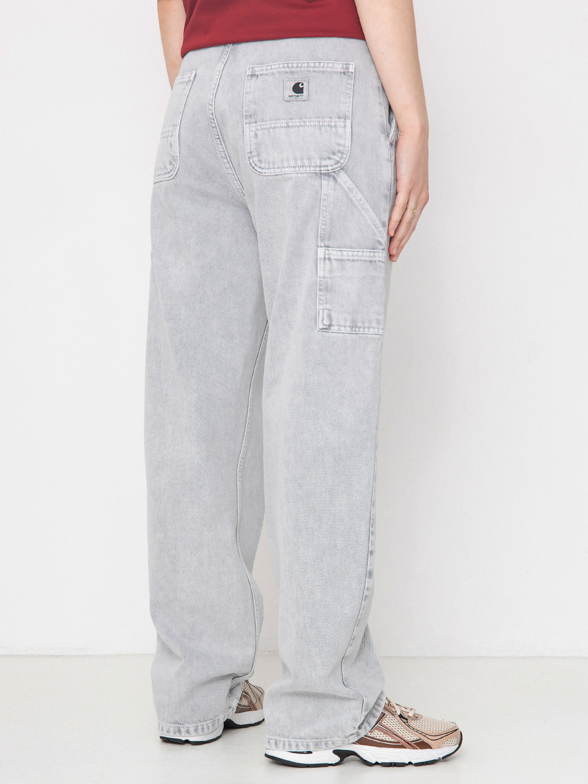Kalhoty Carhartt WIP Pierce Straight Wmn (black/chalk wash)
