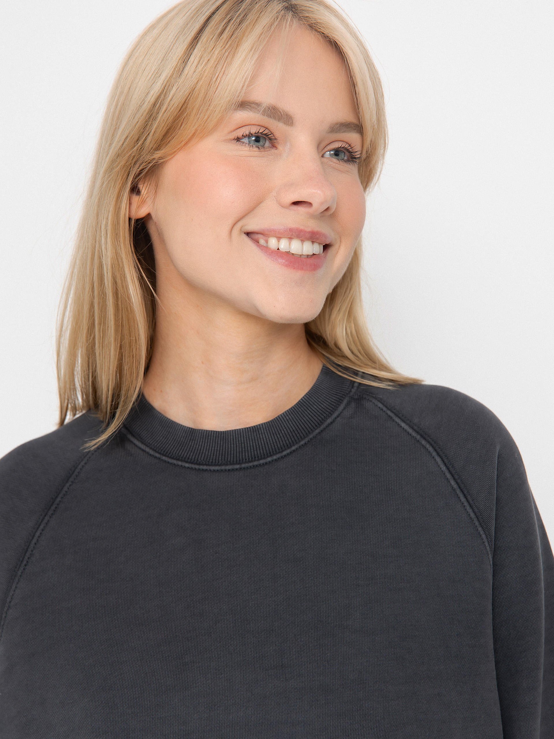 Mikina Carhartt WIP Hudson Wmn (black/chalk wash)