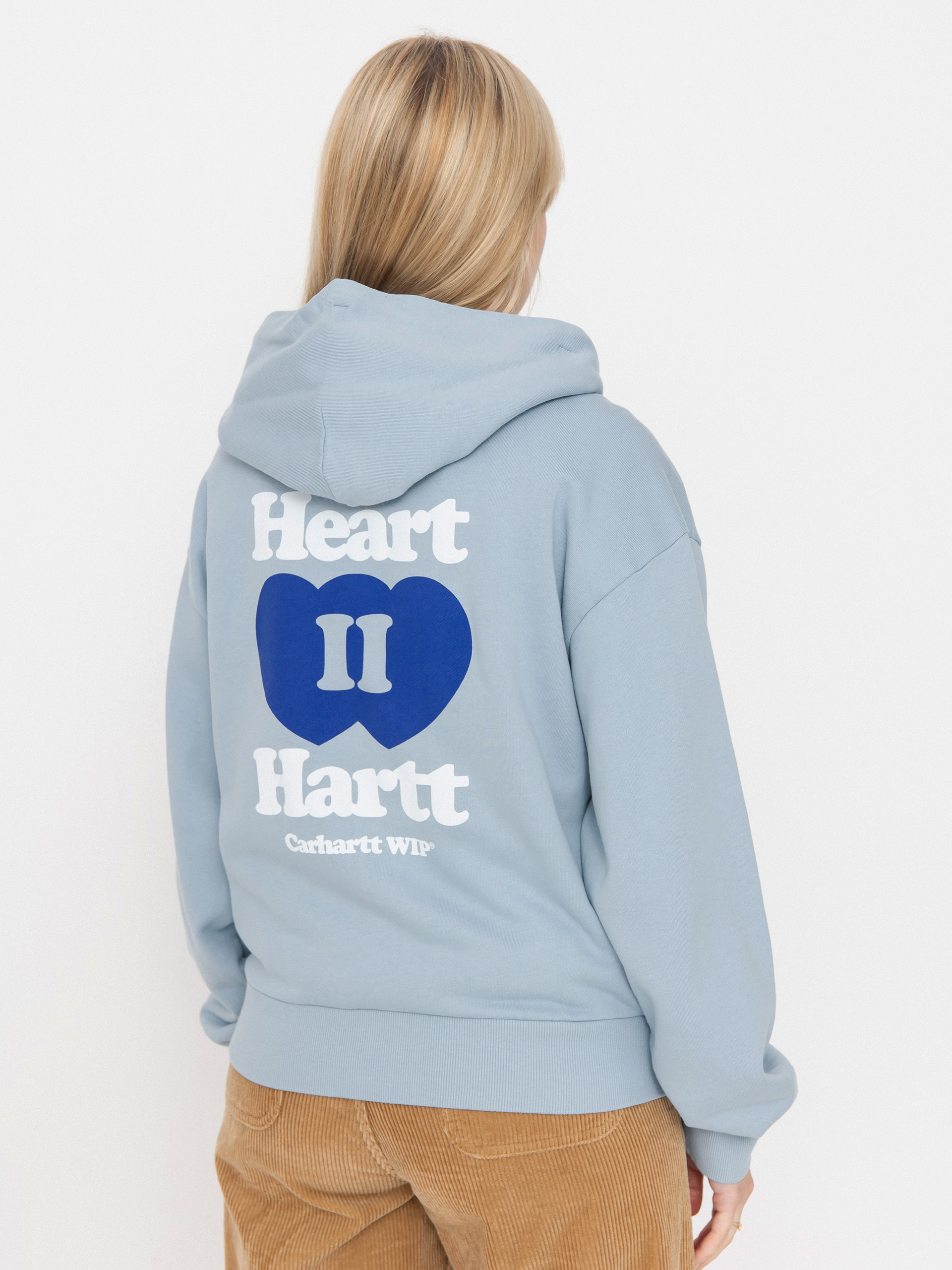 Mikina s kapucu00ed Carhartt WIP Heart II Hartt ZHD Wmn (blue fog)
