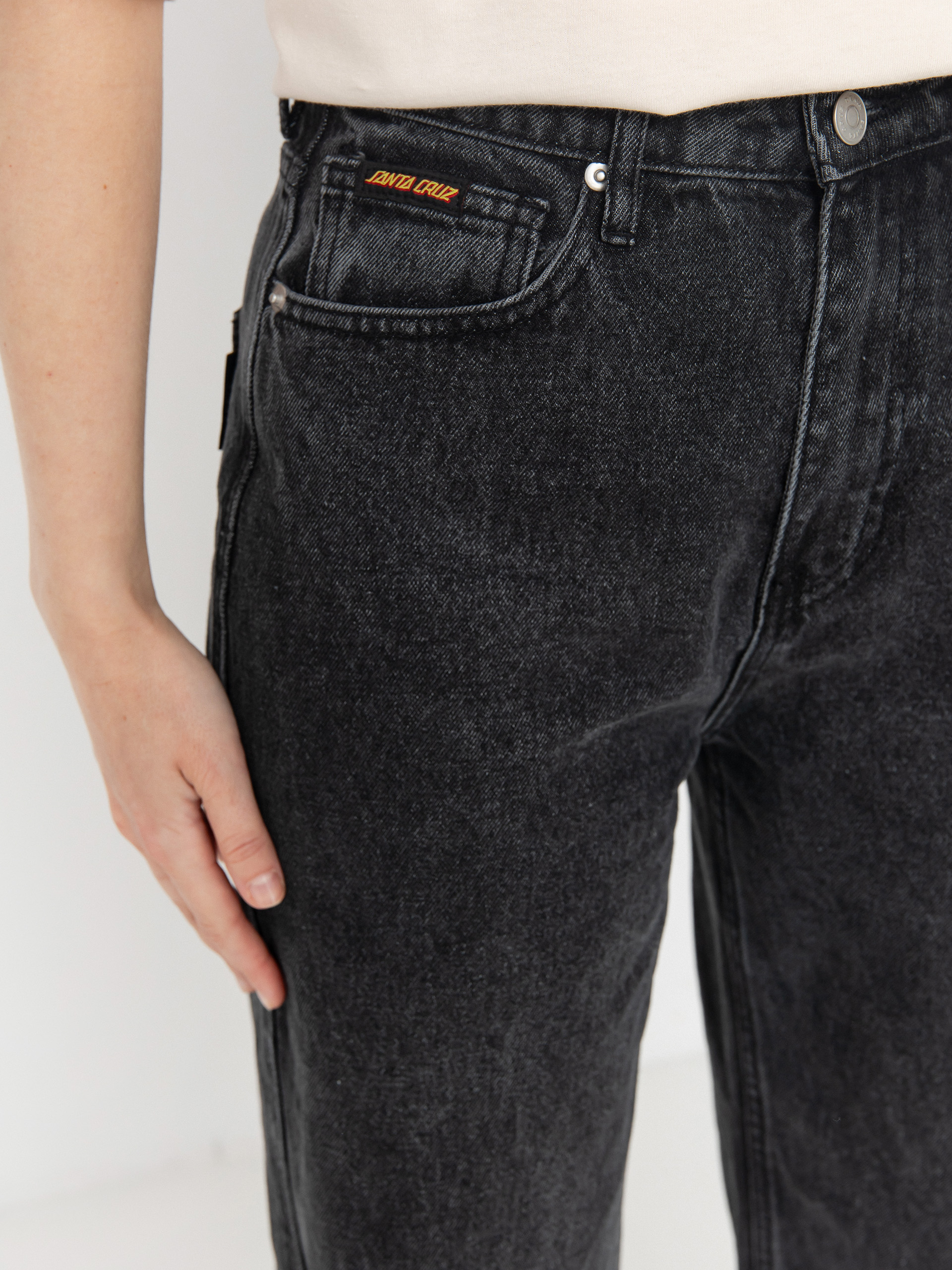 Kalhoty Santa Cruz Classic Baggy Jeans Wmn (black wash)