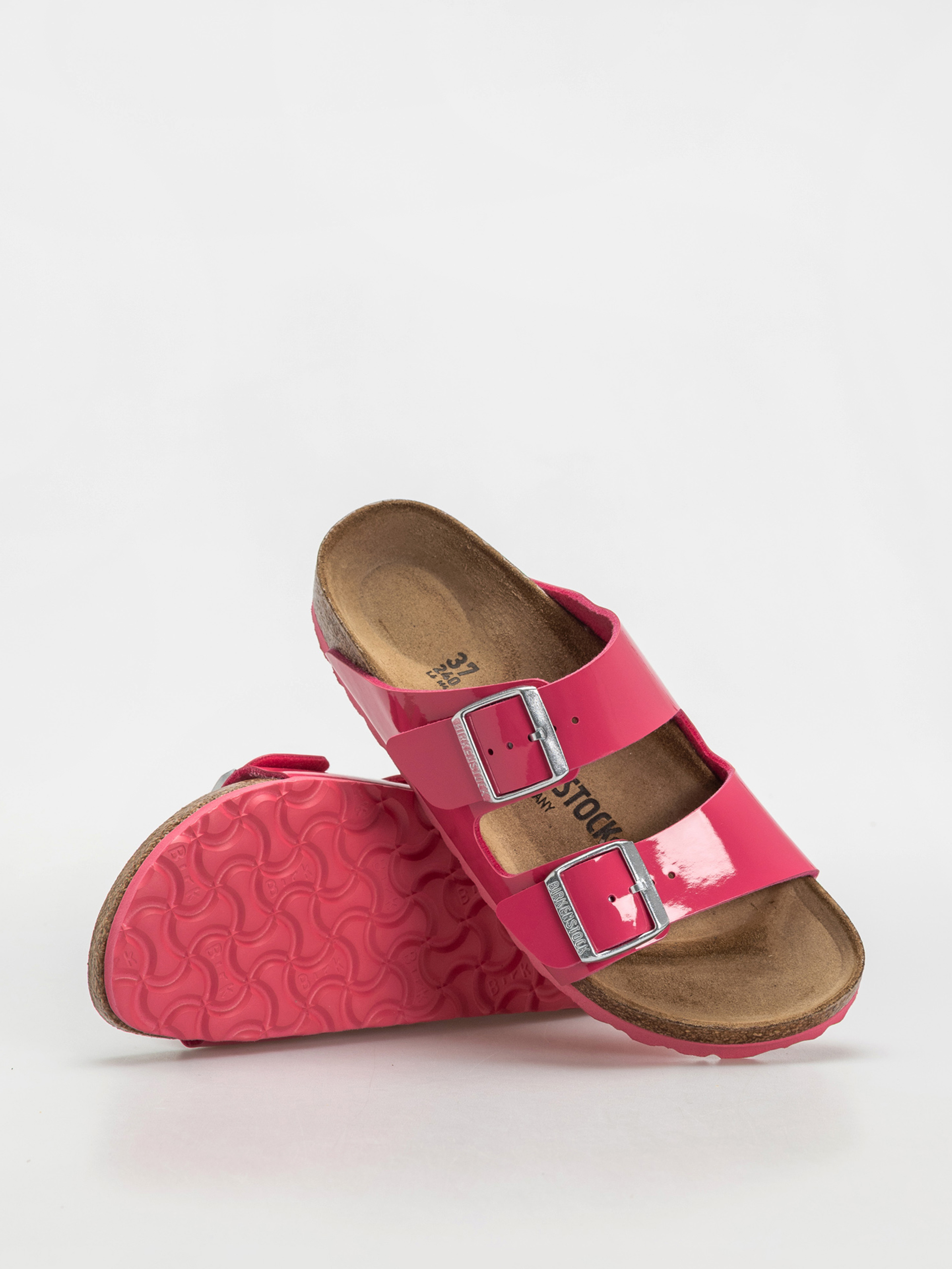 Plážovky Birkenstock Arizona Briko Flor Narrow Wmn (patent fuchsia tulip)