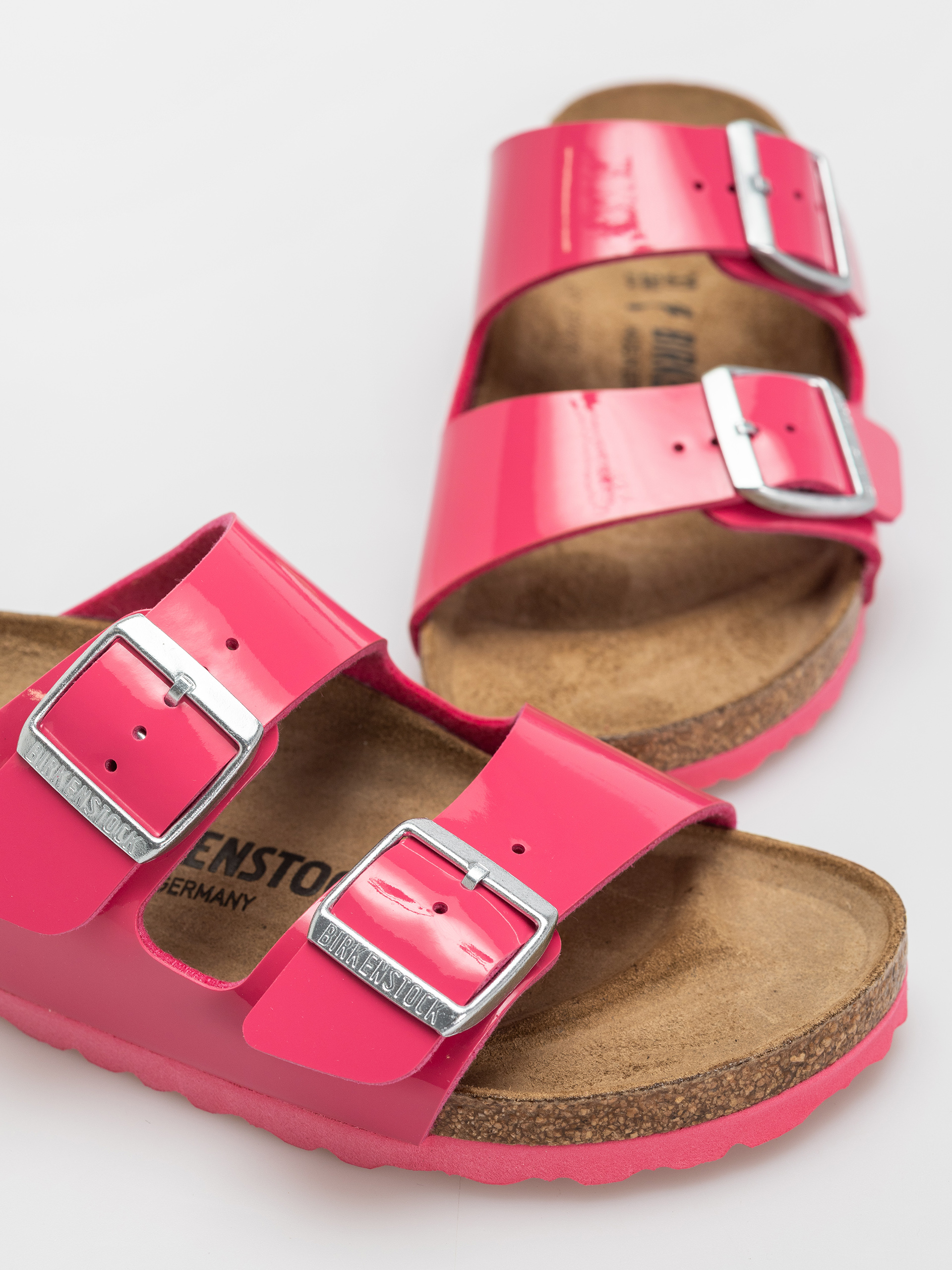 Plážovky Birkenstock Arizona Briko Flor Narrow Wmn (patent fuchsia tulip)
