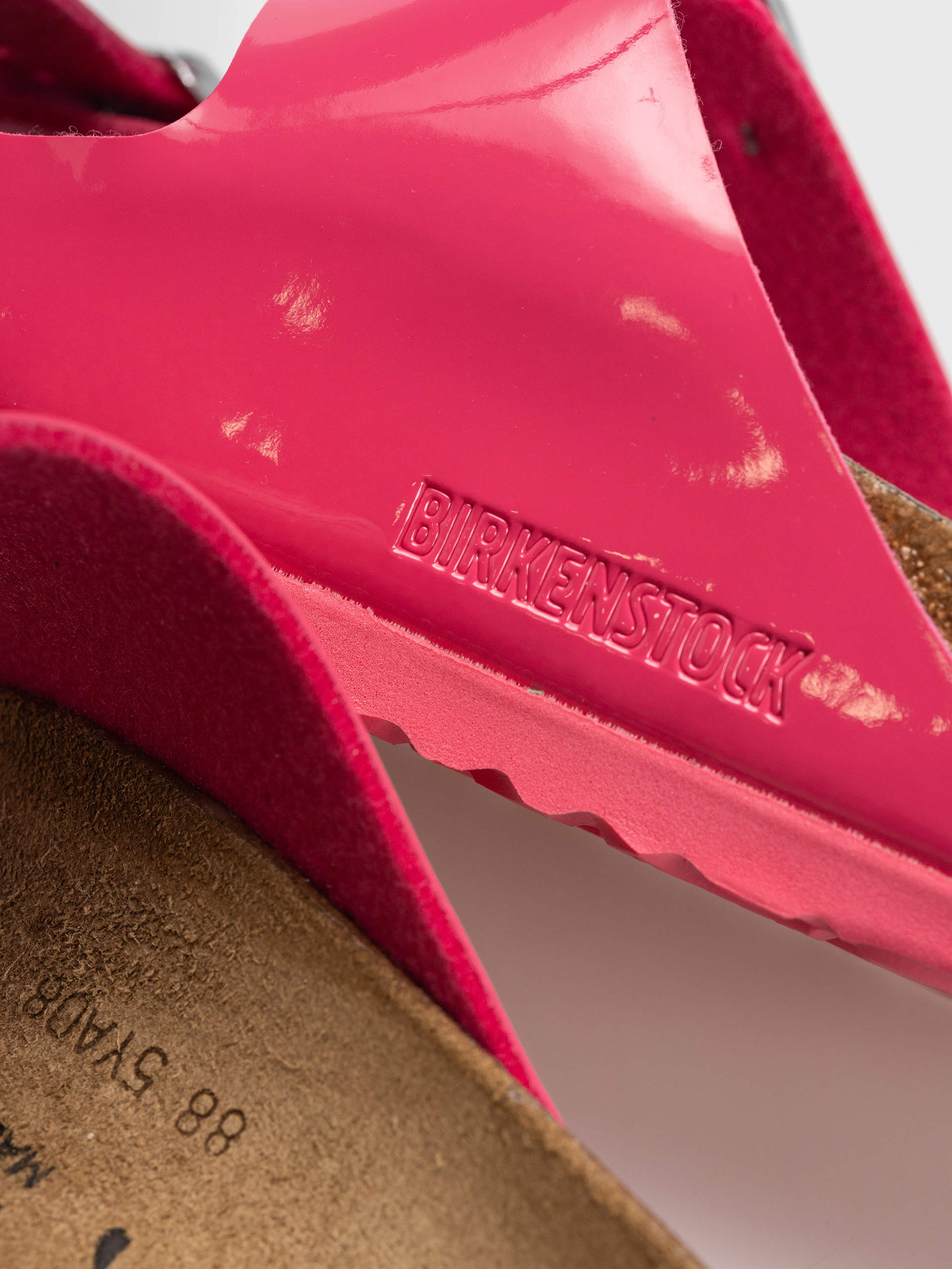 Plážovky Birkenstock Arizona Briko Flor Narrow Wmn (patent fuchsia tulip)