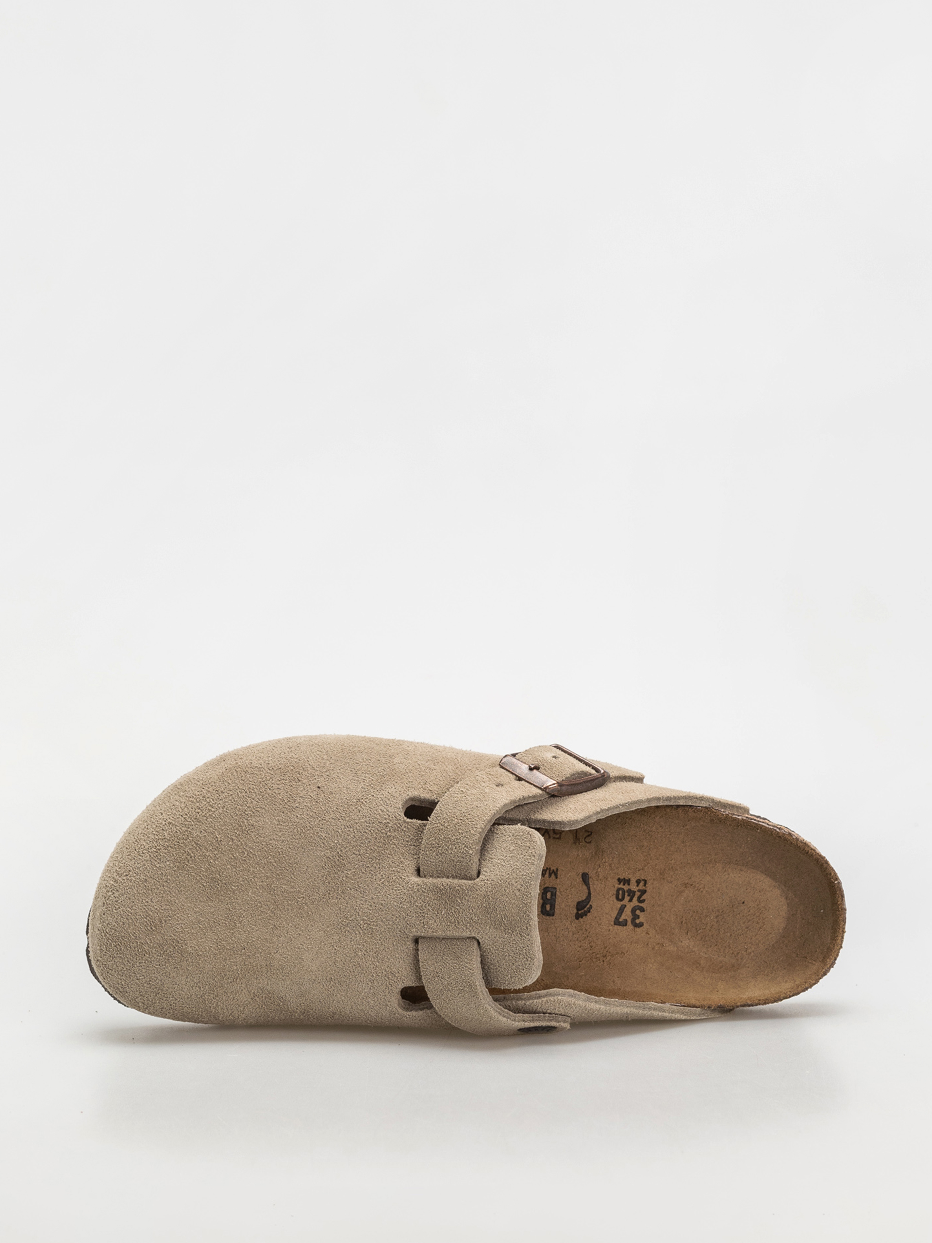 Plážovky Birkenstock Boston Suede Leather Narrow Wmn (taupe)