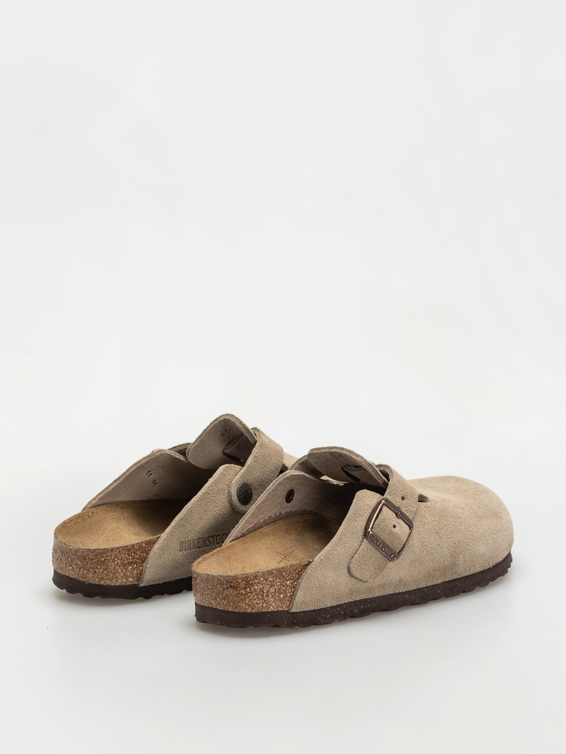 Plážovky Birkenstock Boston Suede Leather Narrow Wmn (taupe)
