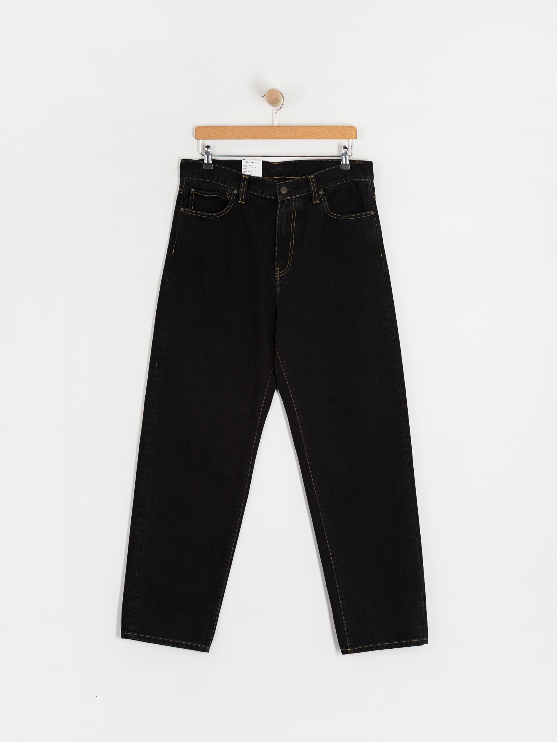 Kalhoty Carhartt WIP Aaron (black/stone washed)