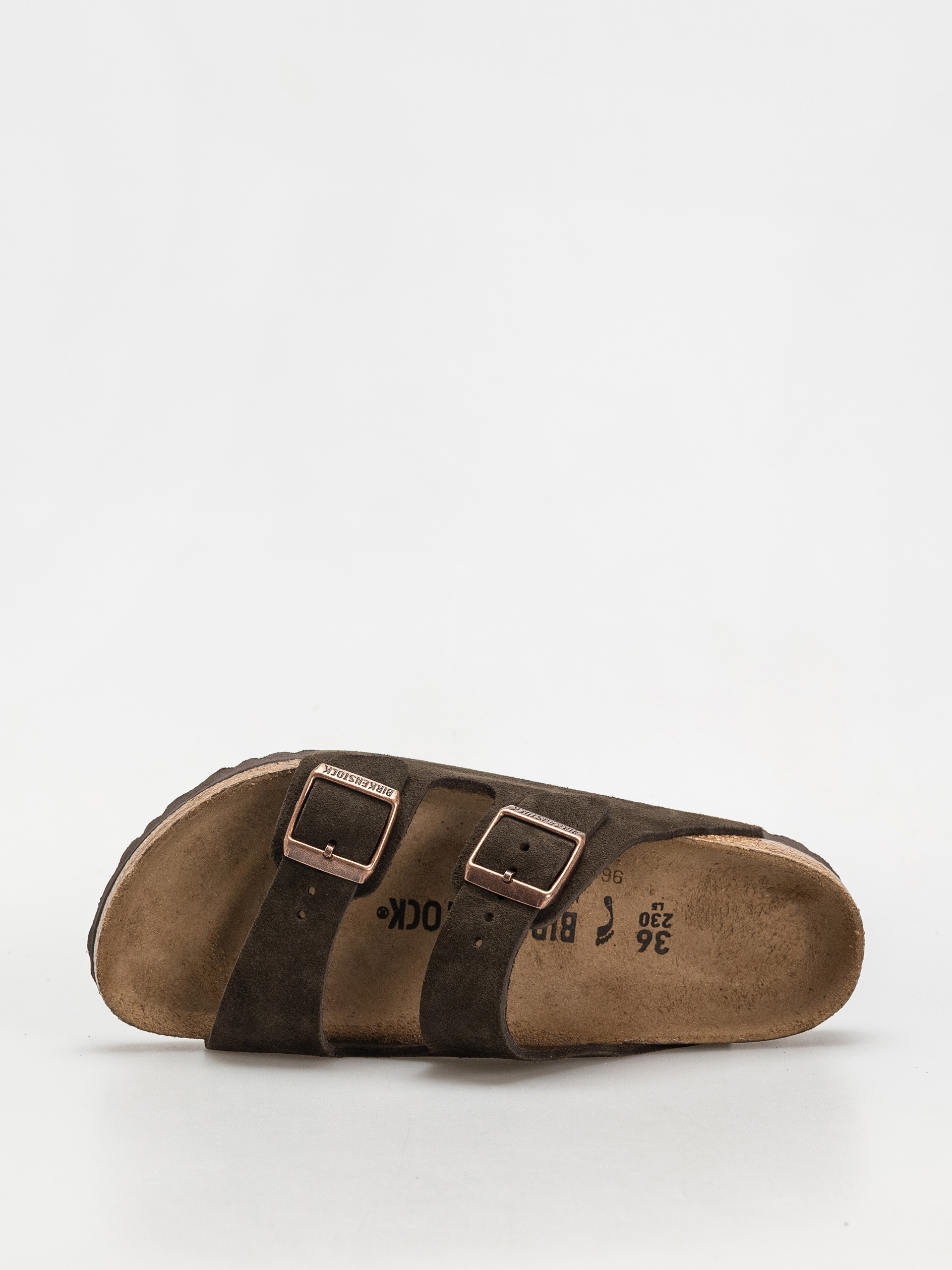 Plážovky Birkenstock Arizona Suede Leather Narrow Wmn (mocca)