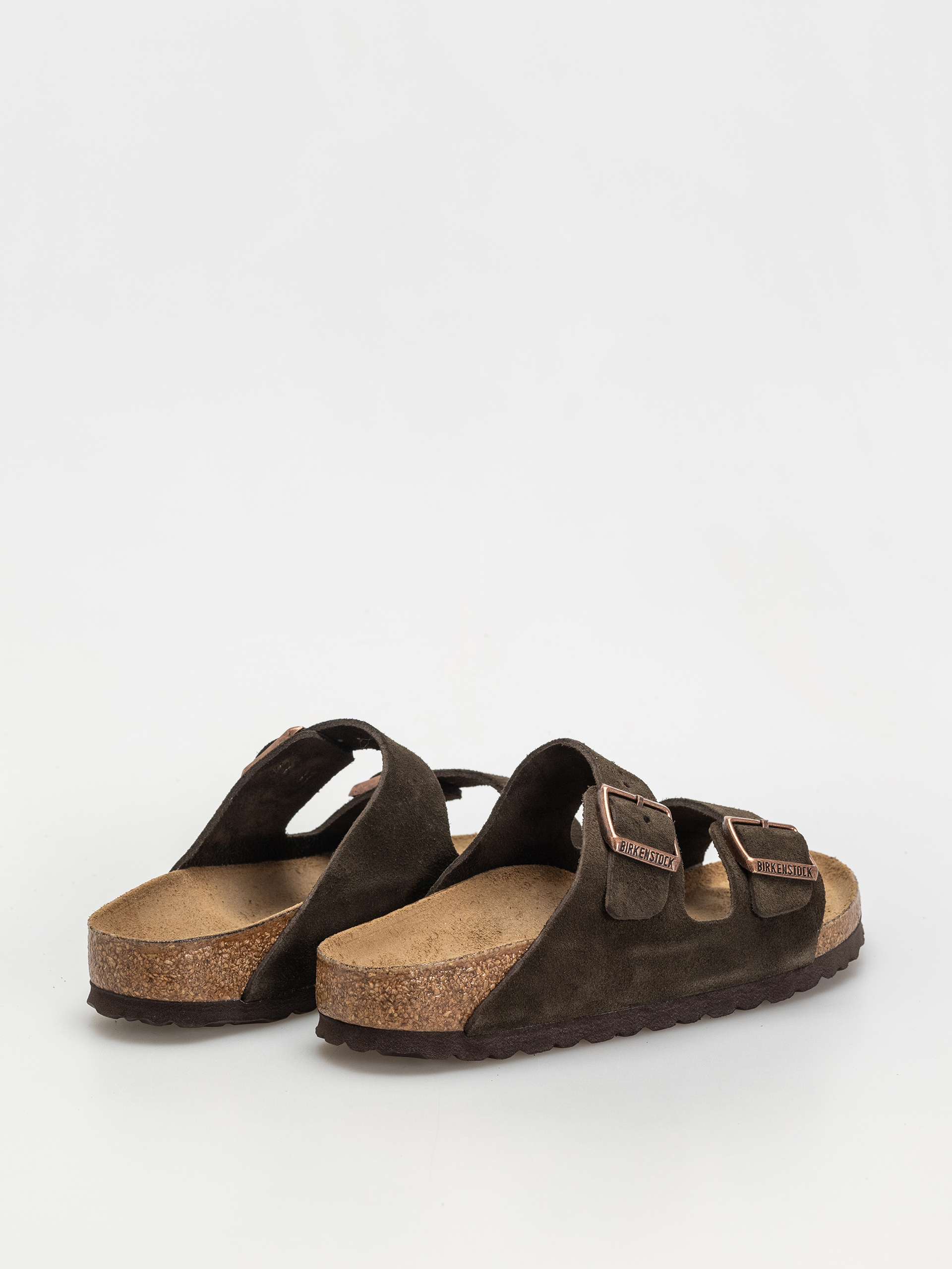 Plážovky Birkenstock Arizona Suede Leather Narrow Wmn (mocca)